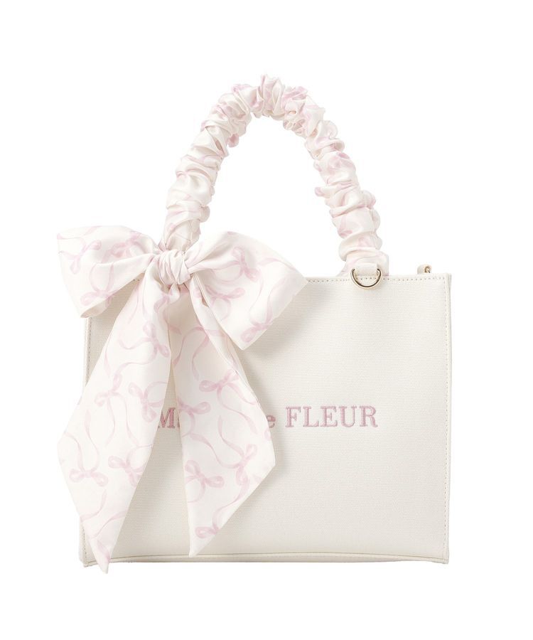 Maison de FLEUR「【2WAY/スカーフ付き】ギャザーハンドル2Wayバッグ」|ハンドバッグ|