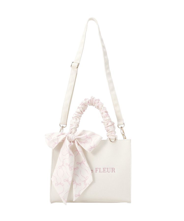 Maison de FLEUR「【2WAY/スカーフ付き】ギャザーハンドル2Wayバッグ」|ハンドバッグ|