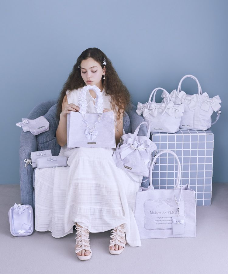 Maison de FLEUR「ブルーマニアリボンギンガムシュシュ」|その他|