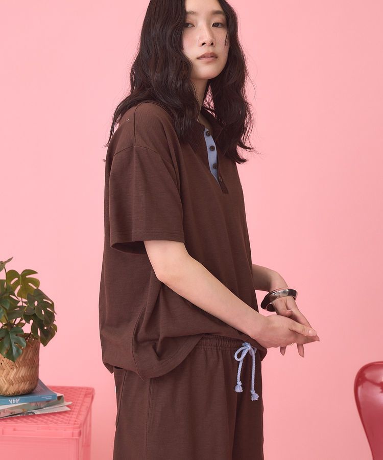 AMERICAN HOLIC「【PENNEY'S】配色ポロ+ショートパンツ」|オールインワン|