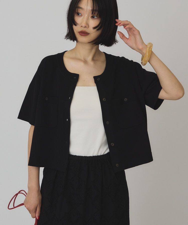 AMERICAN HOLIC「【UVカット】Wポケットカーディガン」|カーディガン|Black