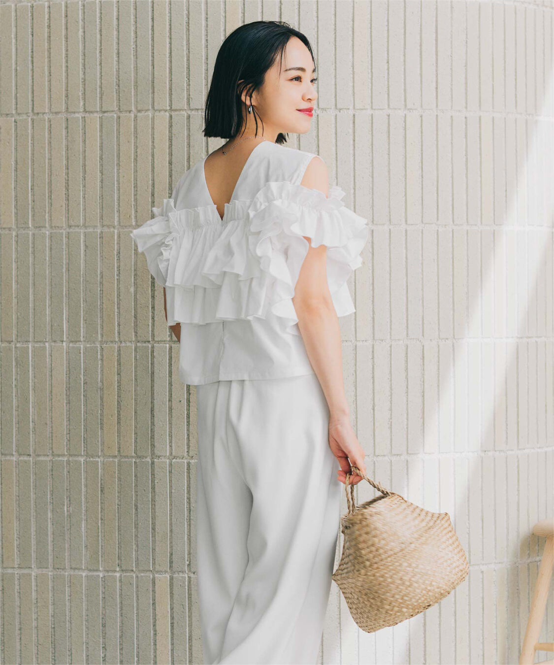 ur's「【春名亜美さんコラボアイテム】3wayフリルブラウス」|シャツ・ブラウス|
