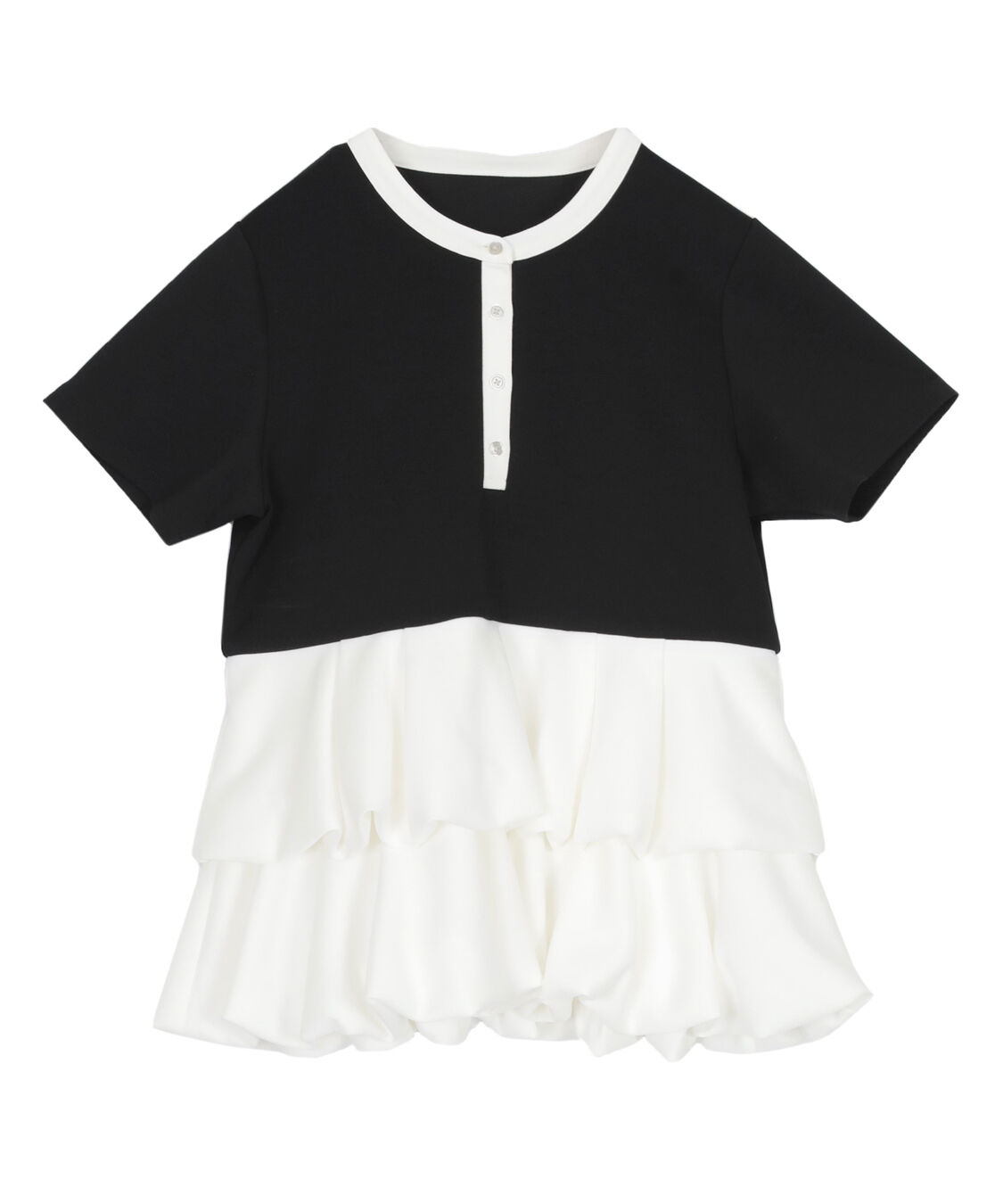 titivate「ヘンリーネックバルーンペプラムトップス」|Tシャツ・カットソー|