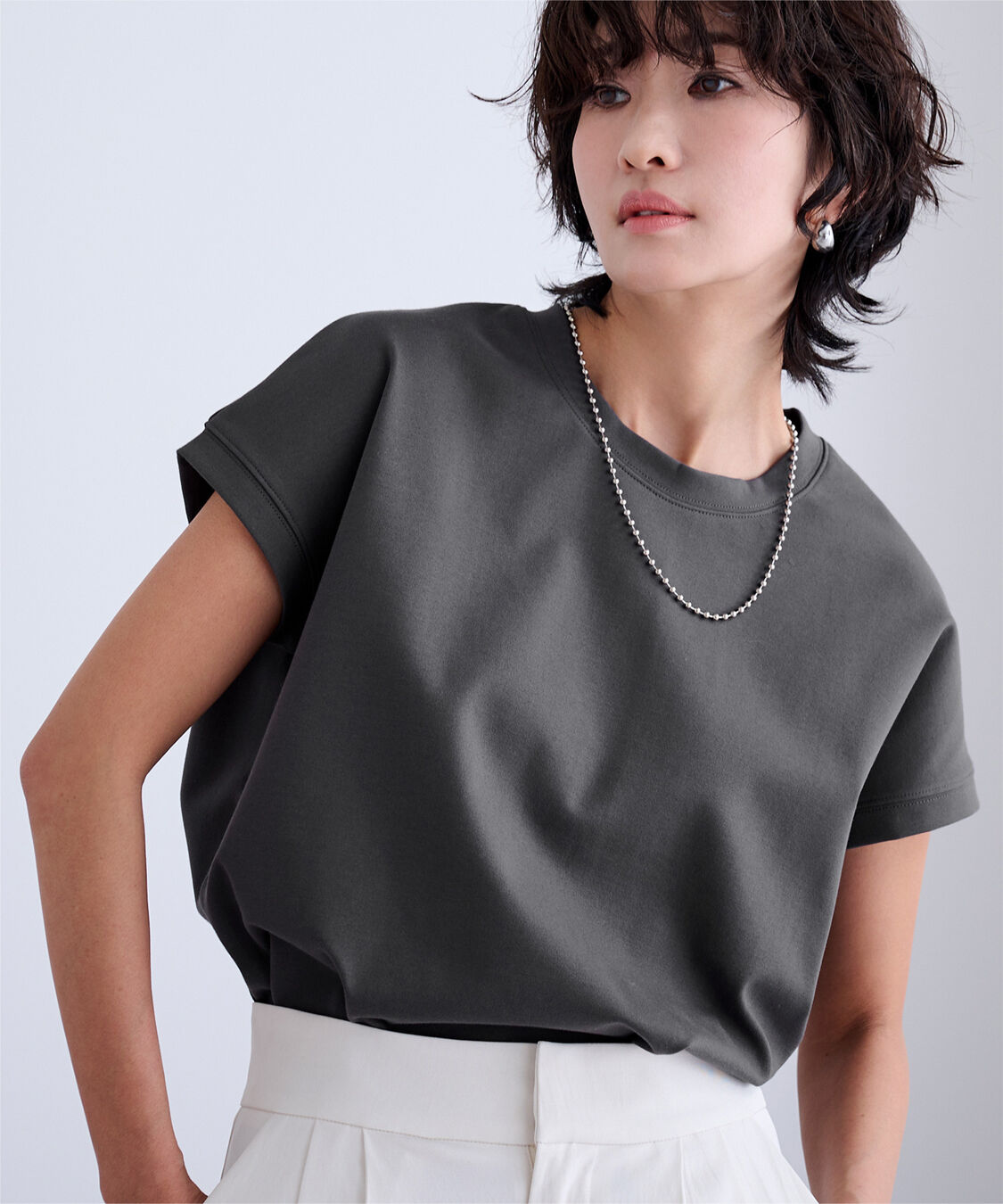 ur's「機能性カットソーフレンチスリーブトップス」|Tシャツ・カットソー|