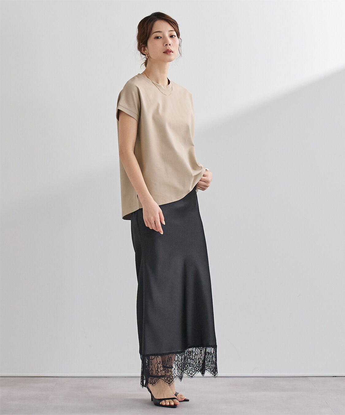 ur's「機能性カットソーフレンチスリーブトップス」|Tシャツ・カットソー|