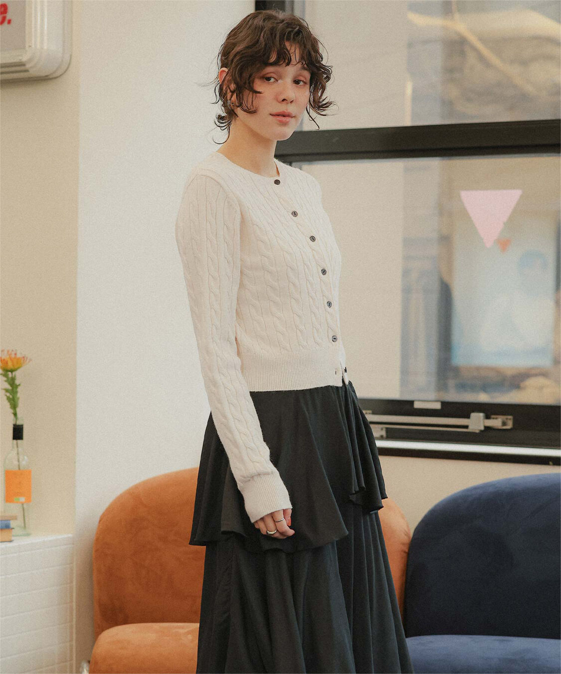 titivate「ミニケーブルニットカーディガン」|ニット・セーター|