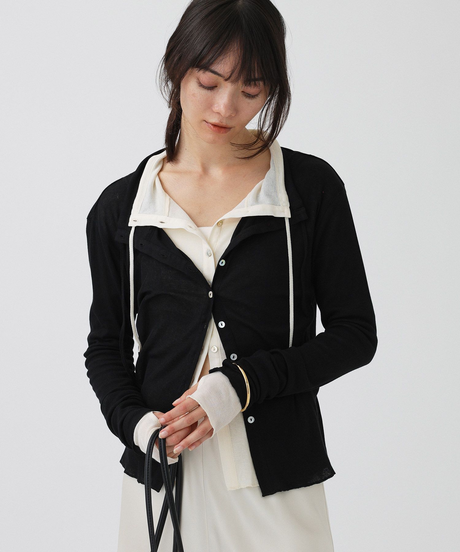 BABYLONE「【81BRANCA / GENSEI&times;BABYLONE】シアーカーディガン」|カーディガン|