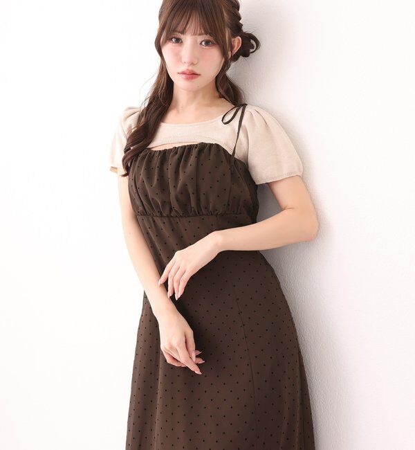  「【WEB限定リバイバル】ニットセットキャミワンピース」|ワンピース|