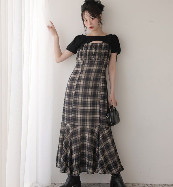  「【WEB限定リバイバル】ニットセットキャミワンピース」|ワンピース|