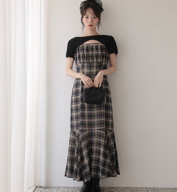  「【WEB限定リバイバル】ニットセットキャミワンピース」|ワンピース|