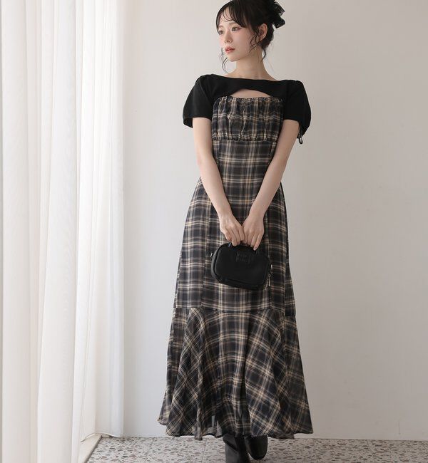  「【WEB限定リバイバル】ニットセットキャミワンピース」|ワンピース|