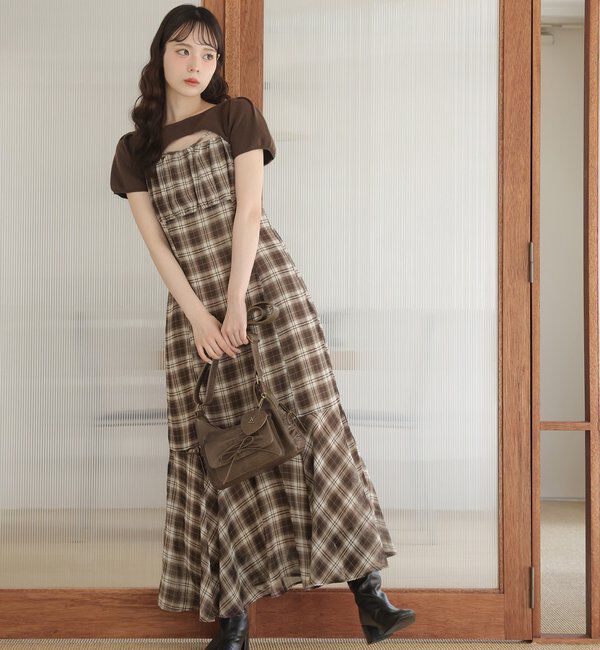  「【WEB限定リバイバル】ニットセットキャミワンピース」|ワンピース|