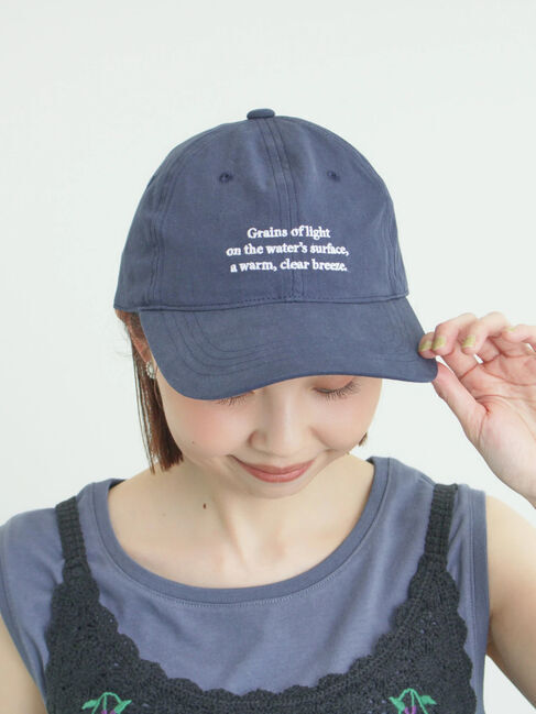 Samansa Mos2「【消臭効果】コットンツイル刺繍キャップ」|その他|ネイビー