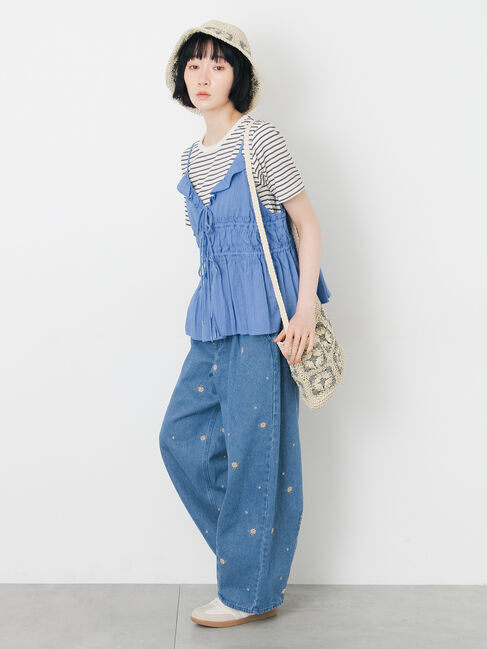 Samansa Mos2「【接触冷感】柄アソート半袖リブカットソー」|Tシャツ・カットソー|