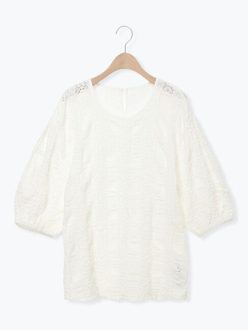 Samansa Mos2「◇花ジャガードプルオーバー」|Tシャツ・カットソー|