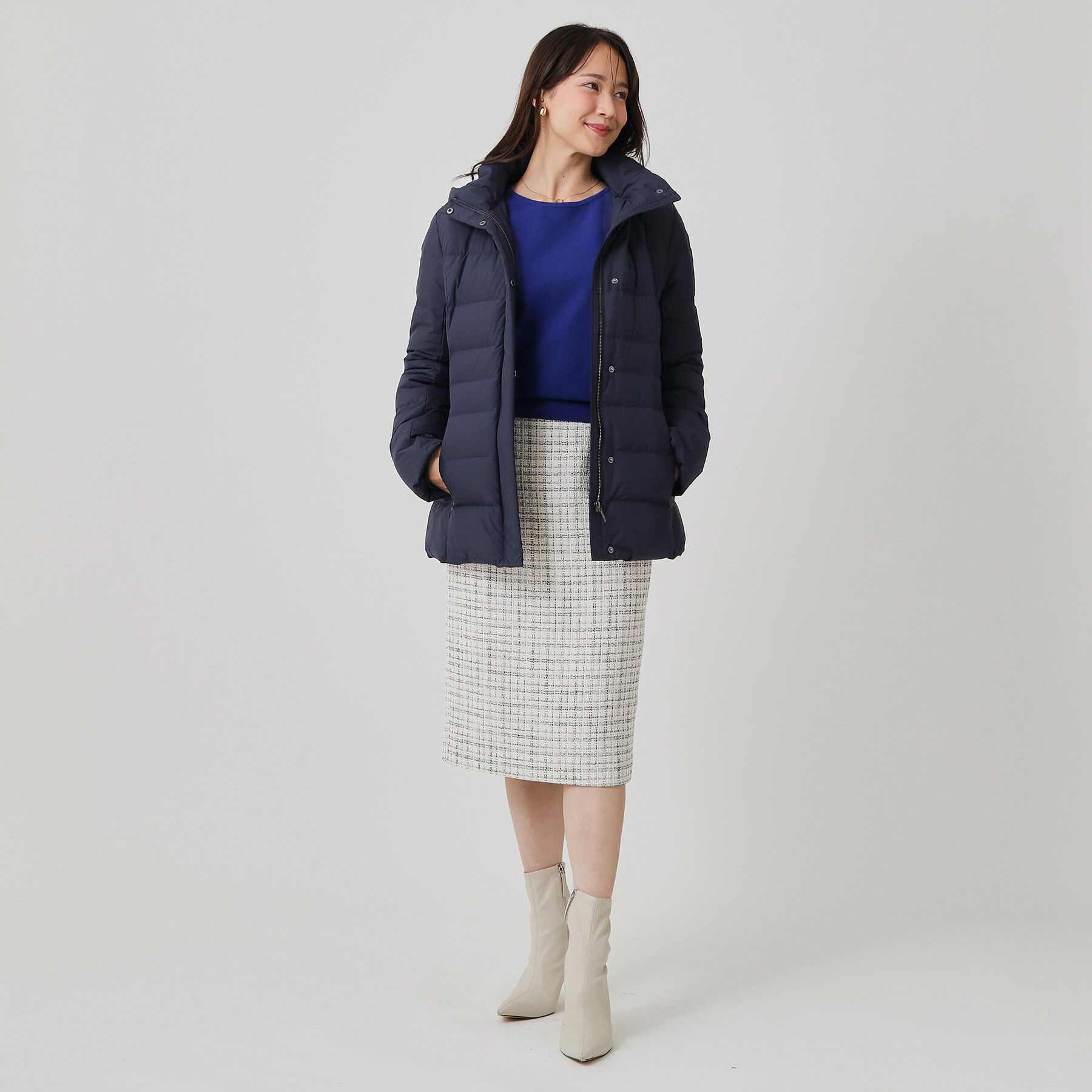 COUP DE CHANCE「【FP800保温性◎／抗菌防臭／手洗い可】ミドル丈ダウンコート」|ダウン|