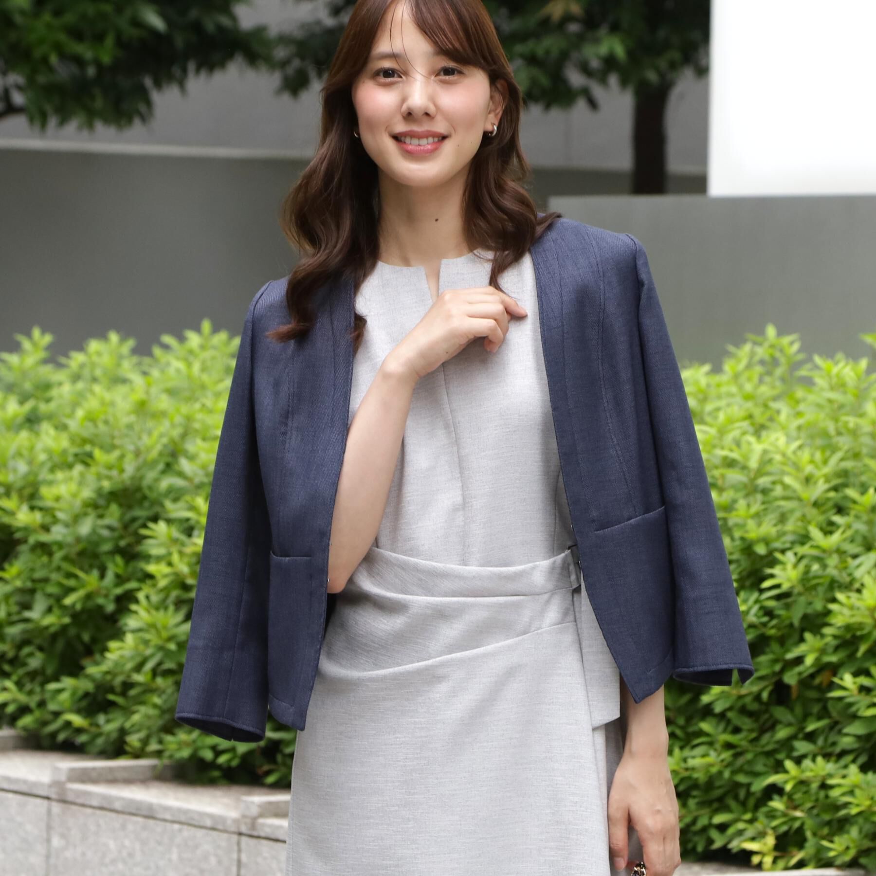 COUP DE CHANCE「【手洗い可／日本製／UVケア】リネンライク カラーレスジャケット」|ノーカラージャケット|