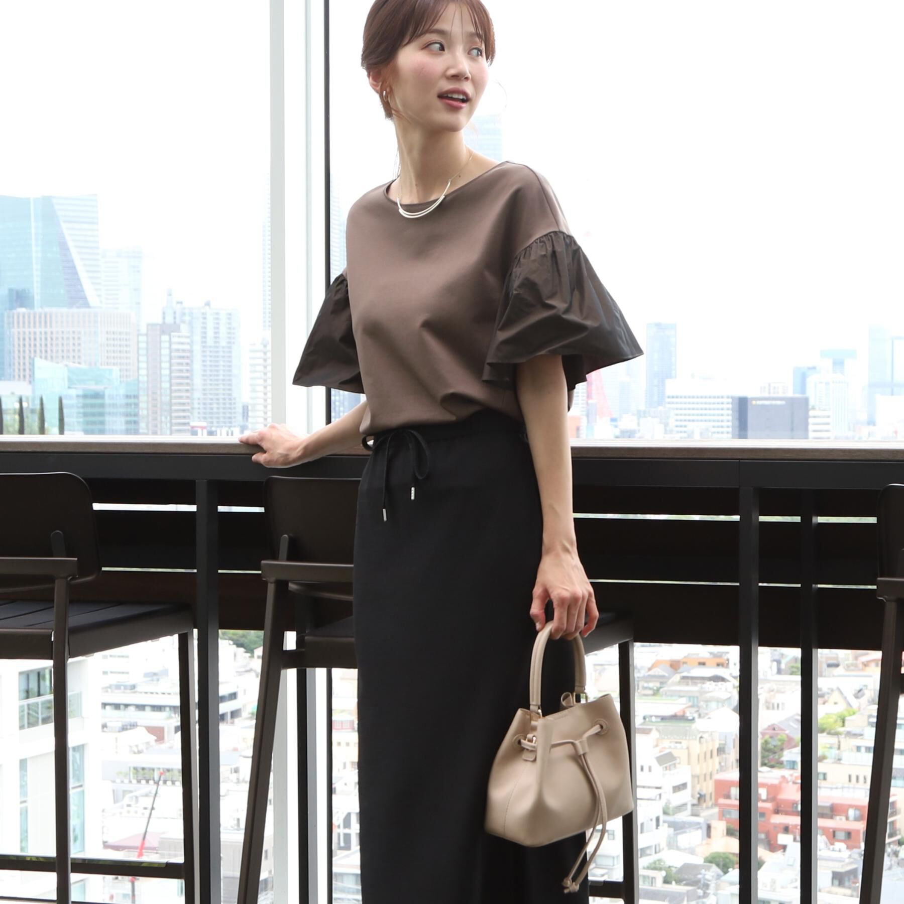 COUP DE CHANCE「【手洗い可／日本製】フレアスリーブプルオーバー」|Tシャツ・カットソー|