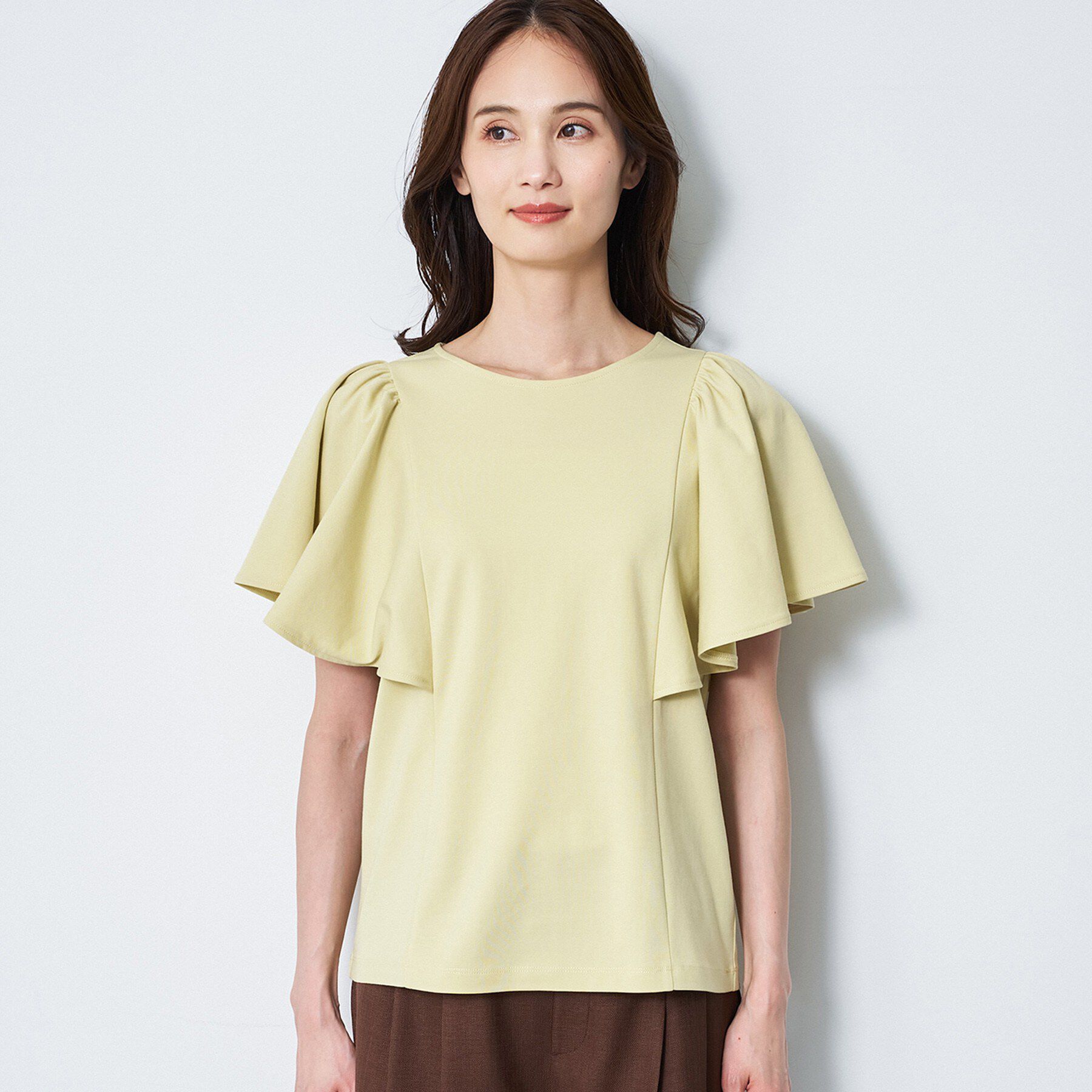 Reflect「【UVカット／接触冷感／吸水速乾】フレアスリーブトップス」|Tシャツ・カットソー|