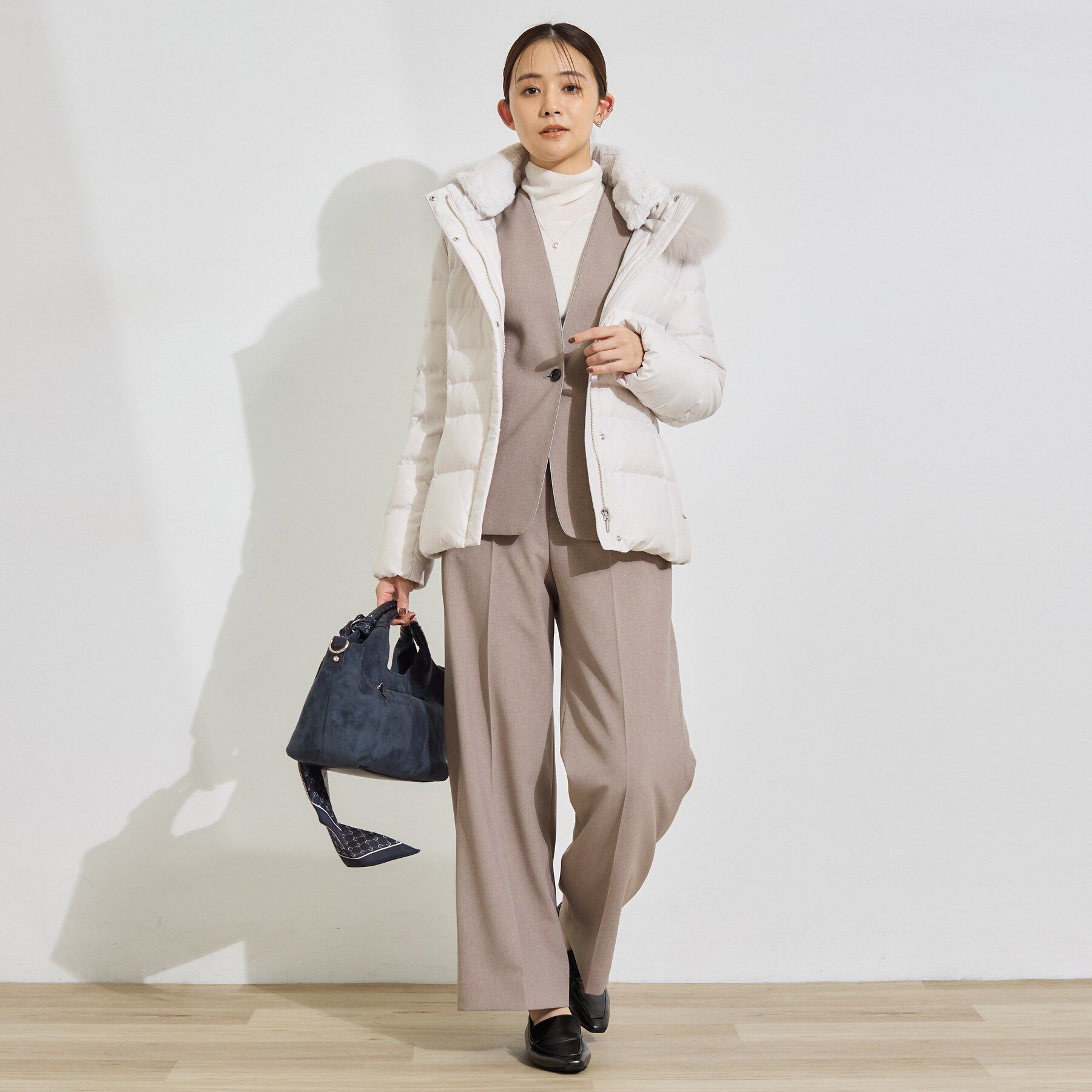 INDIVI「【名品／撥水／抗菌防臭】ショート丈リサイクルダウンコート」|ダウン|
