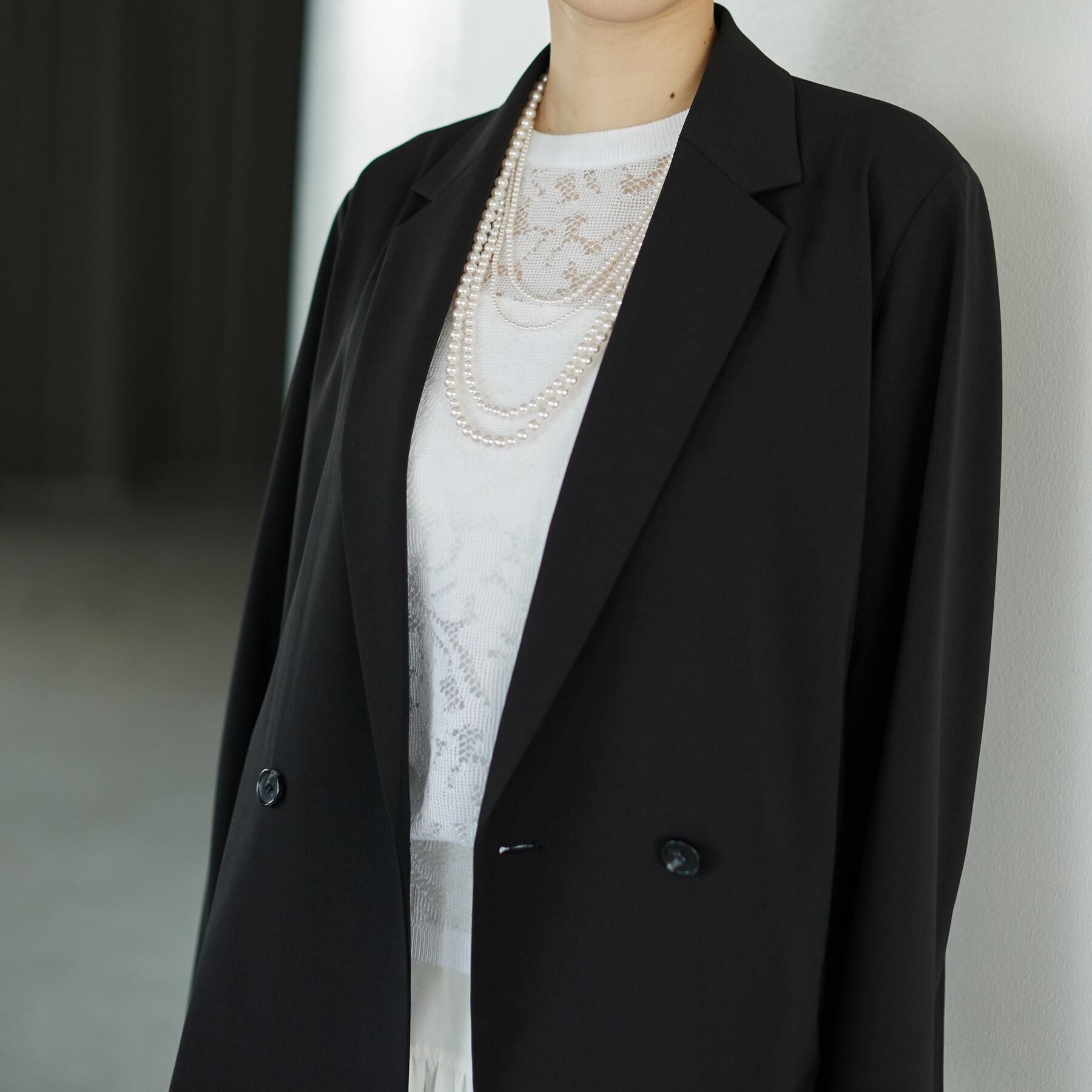 GALLEST「Comfy SET UP｜ダブルブレストイージージャケット【セットアップ対応／通勤／カセット服／接触」|テーラードジャケット|