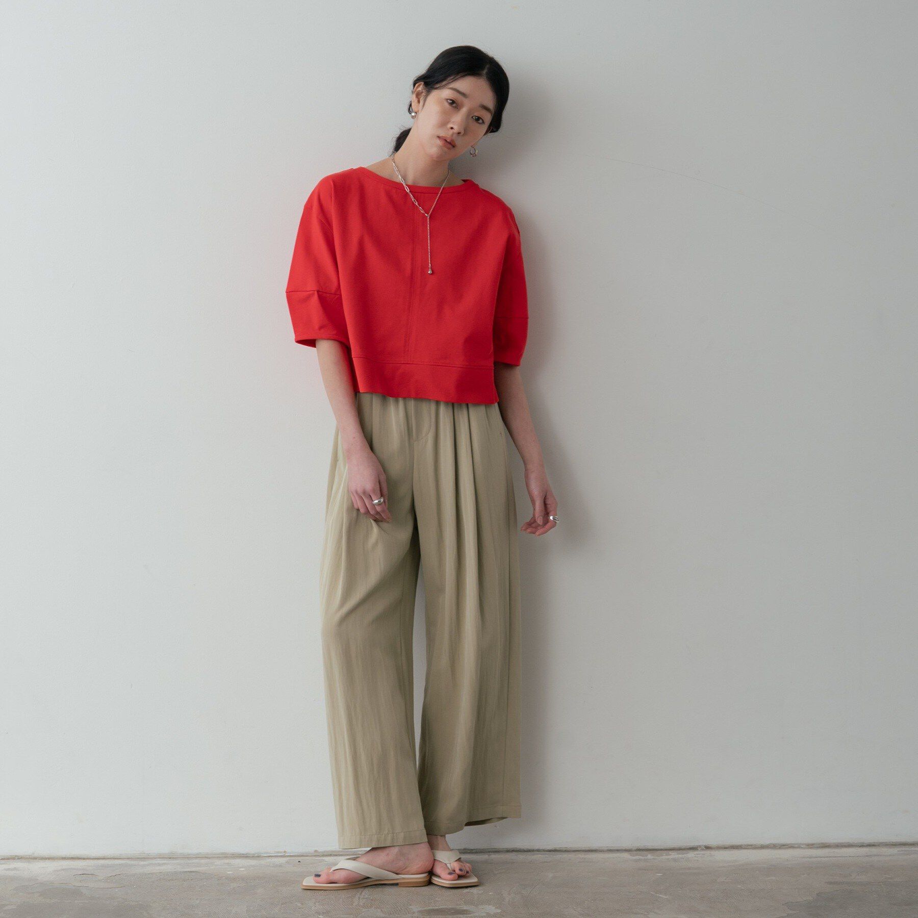 GALLEST「ハーフスリーブフォルムカットソー【再入荷／マシンウォッシュ／接触冷感】」|Tシャツ・カットソー|
