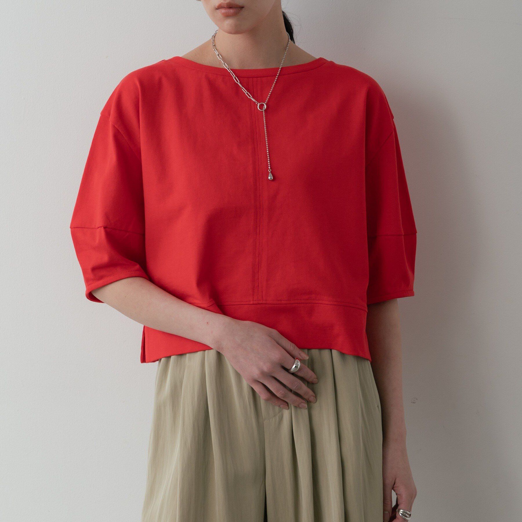 GALLEST「ハーフスリーブフォルムカットソー【再入荷／マシンウォッシュ／接触冷感】」|Tシャツ・カットソー|