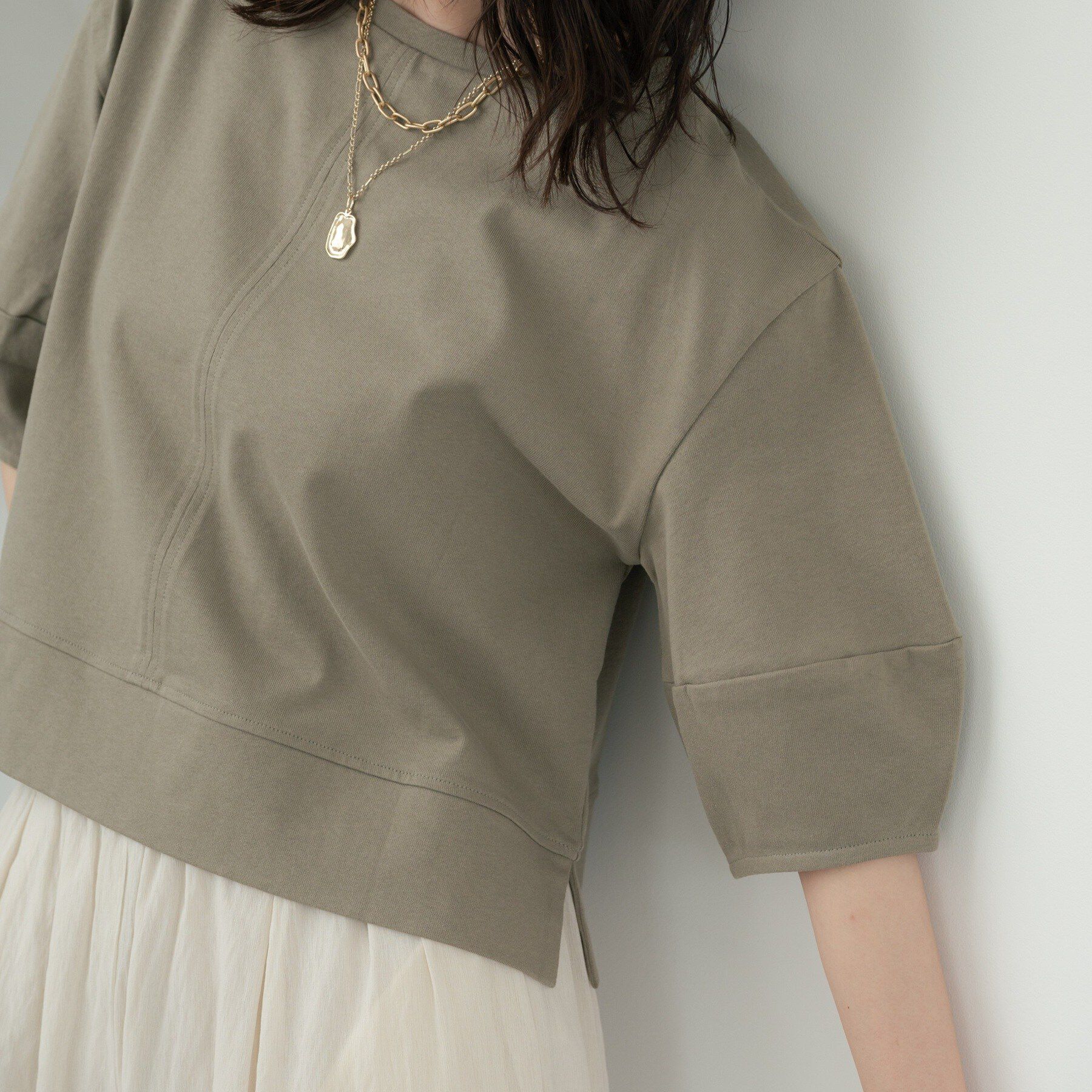 GALLEST「ハーフスリーブフォルムカットソー【再入荷／マシンウォッシュ／接触冷感】」|Tシャツ・カットソー|