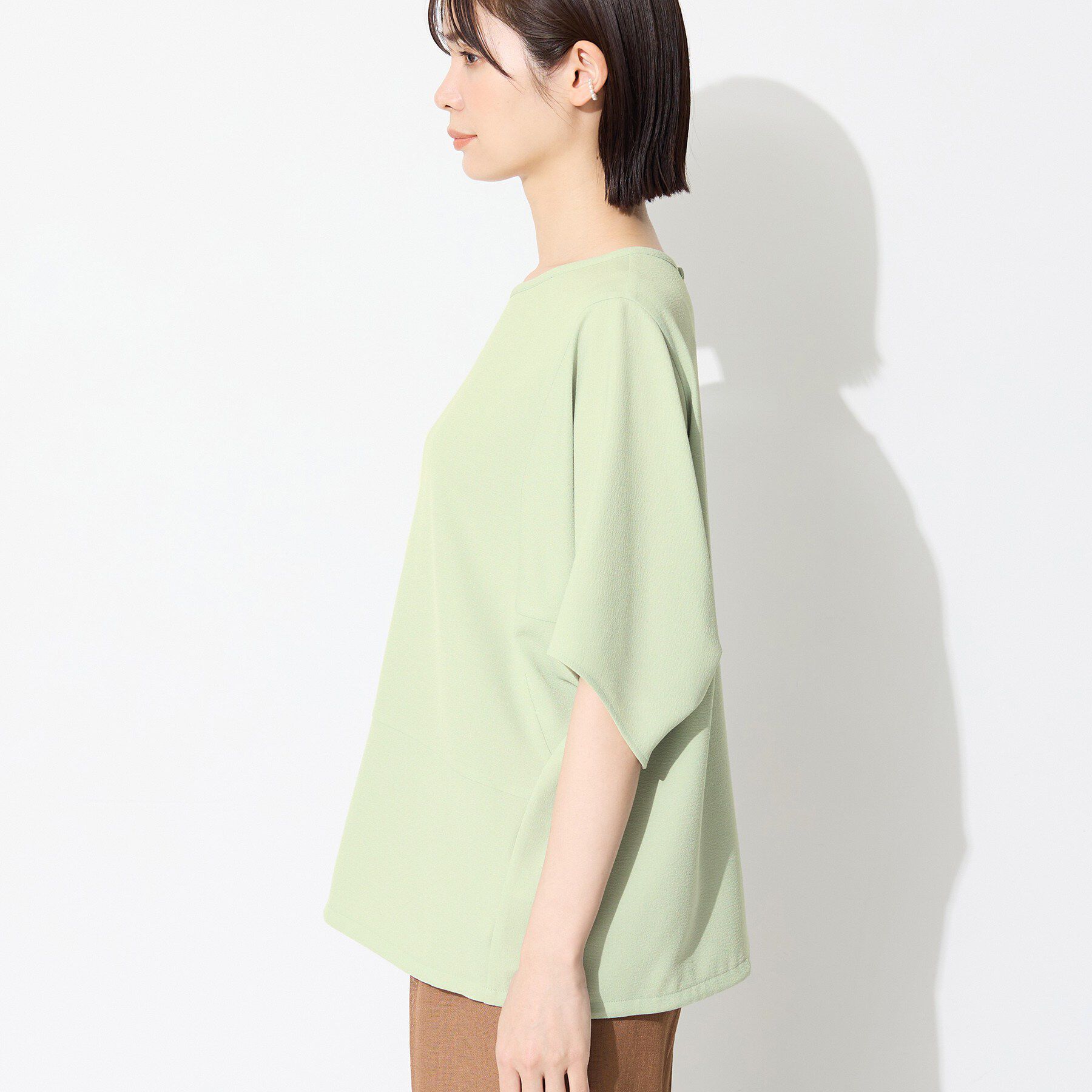 INDIVI「【洗える／2WAY／裾ドロスト付き】 ドルマンスリーブチュニックトップス」|Tシャツ・カットソー|