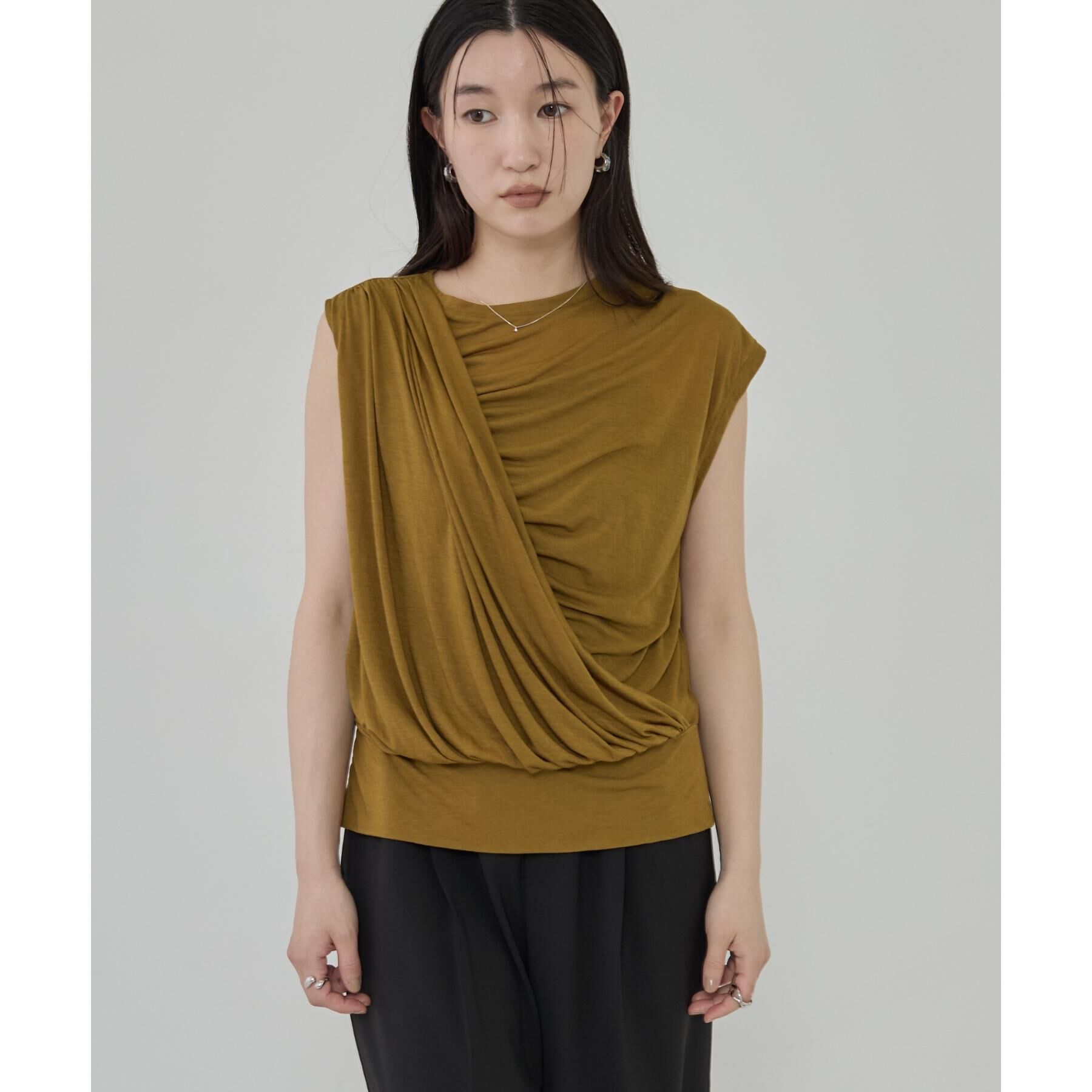 GALLEST「アシメドレープカットソー」|Tシャツ・カットソー|