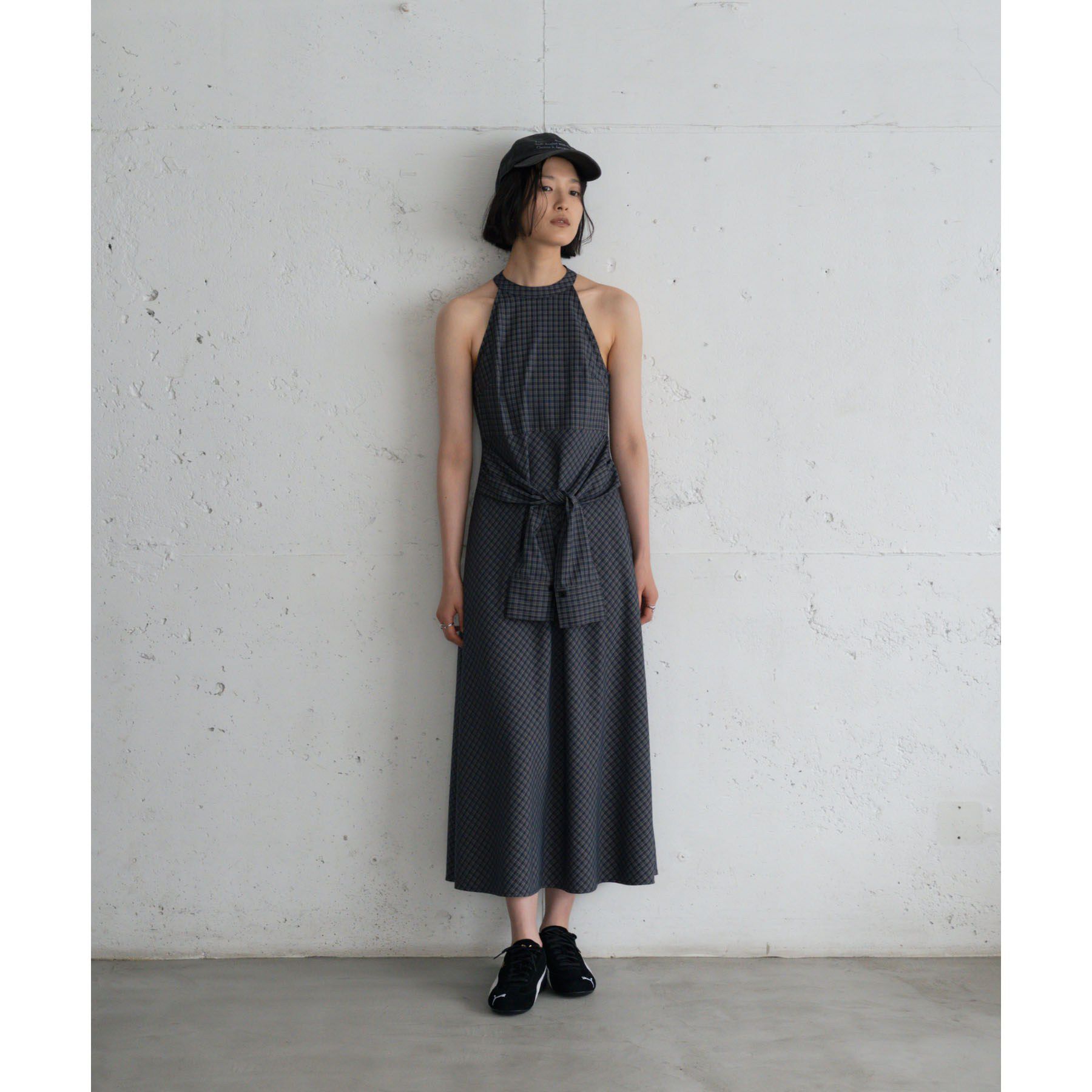 GALLEST「チェックプリントロングワンピース」|ワンピース|