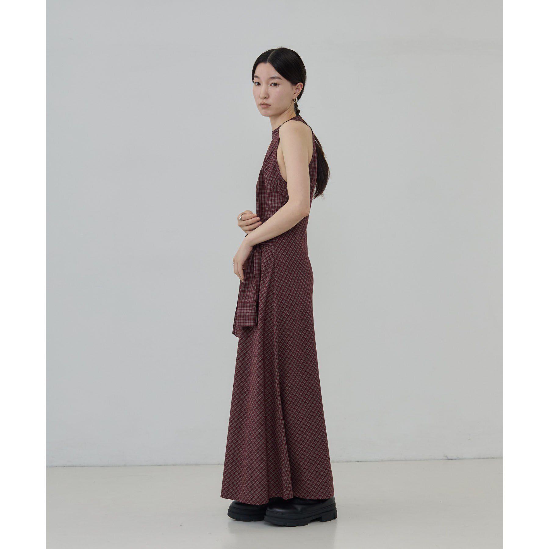 GALLEST「チェックプリントロングワンピース」|ワンピース|