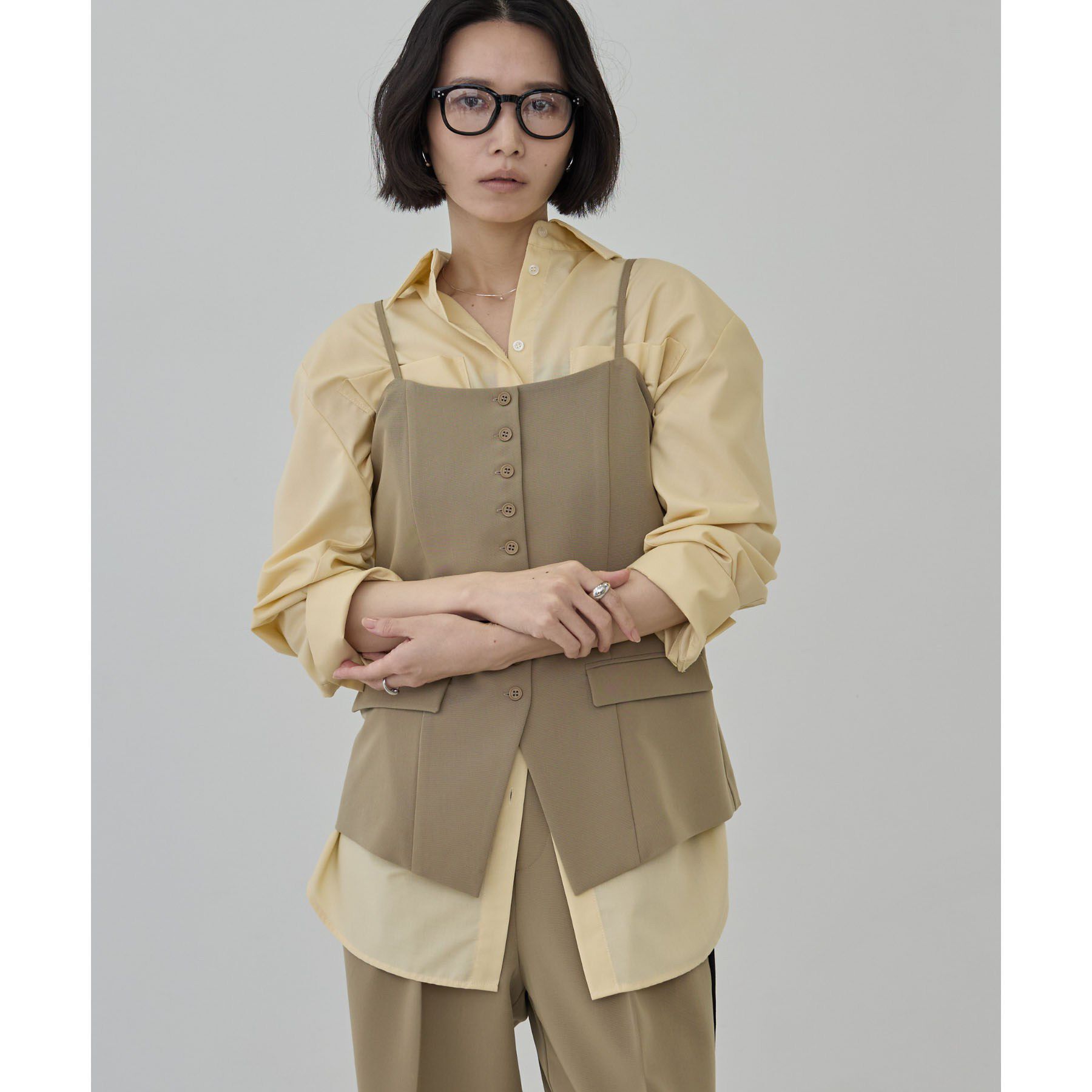 GALLEST「Comfy Set Up｜キャミジレ【セットアップ対応／通勤／カセット服】」|ベスト・ジレ|