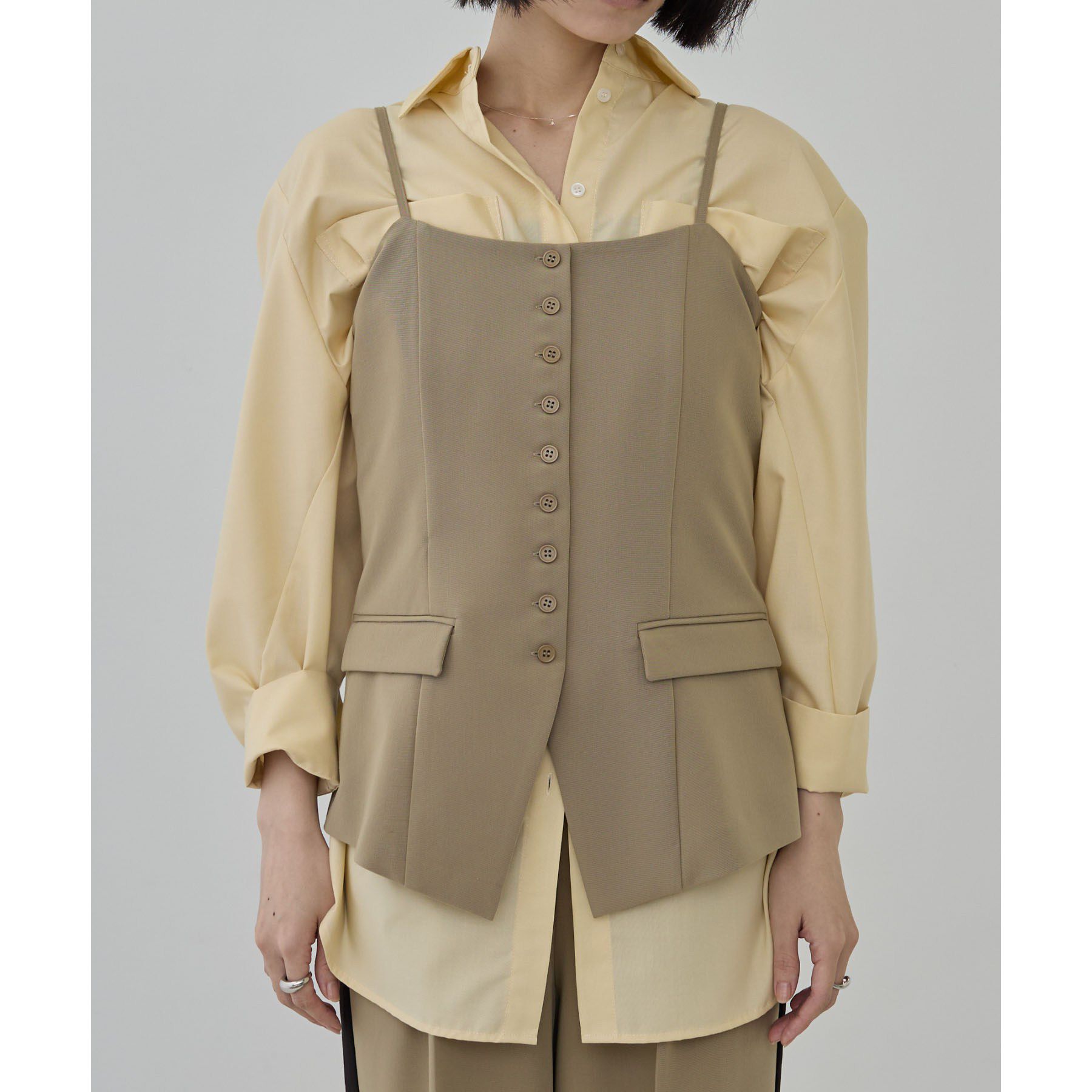 GALLEST「Comfy Set Up｜キャミジレ【セットアップ対応／通勤／カセット服】」|ベスト・ジレ|