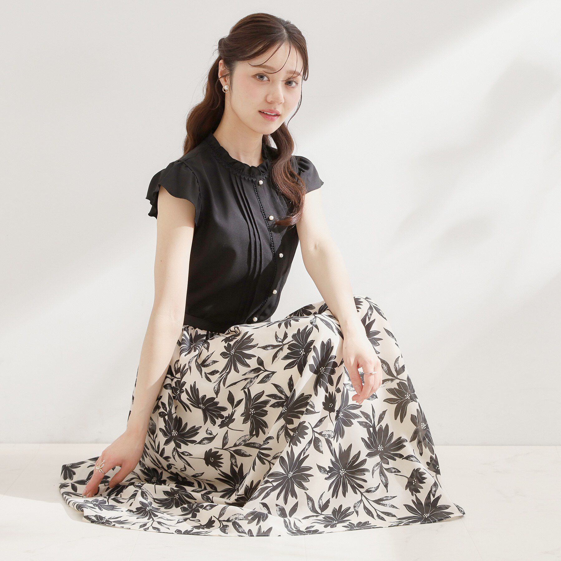 Couture broach「【洗える】ピコレース ピンタックブラウス」|シャツ・ブラウス|