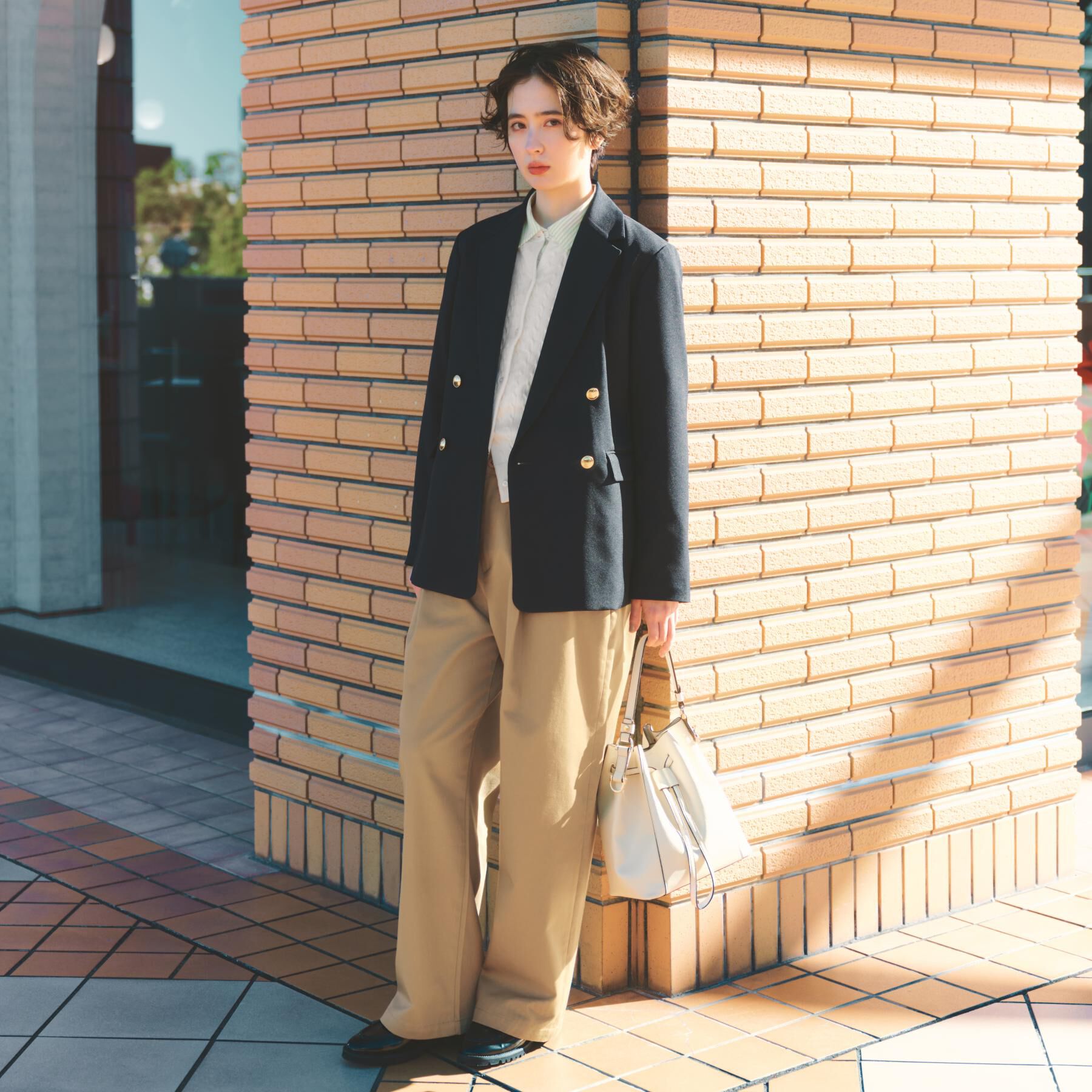 THE SHOP TK「【通勤にもデイリーにも】CAVIAN 金ボタンダブルブレストジャケット」|テーラードジャケット|