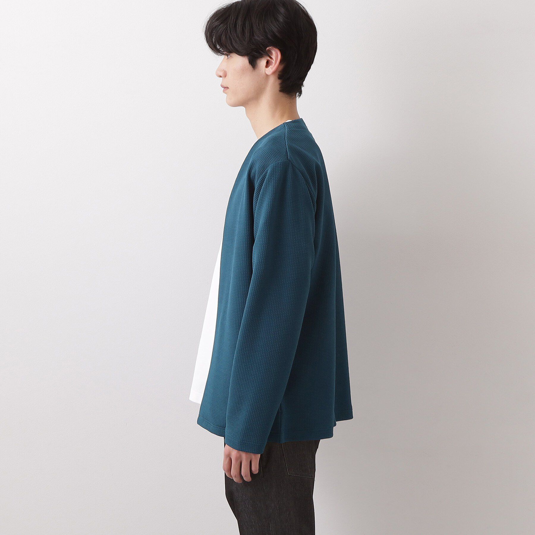 THE SHOP TK「【2点セット】カーディガン＋半袖Tシャツ 洗濯機OK」|カーディガン|