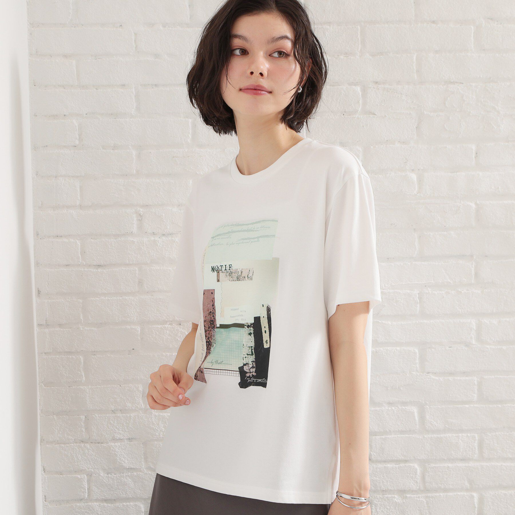 THE SHOP TK「【ひんやりさらさら】ロゴアソートクルーネックTシャツ」|Tシャツ・カットソー|
