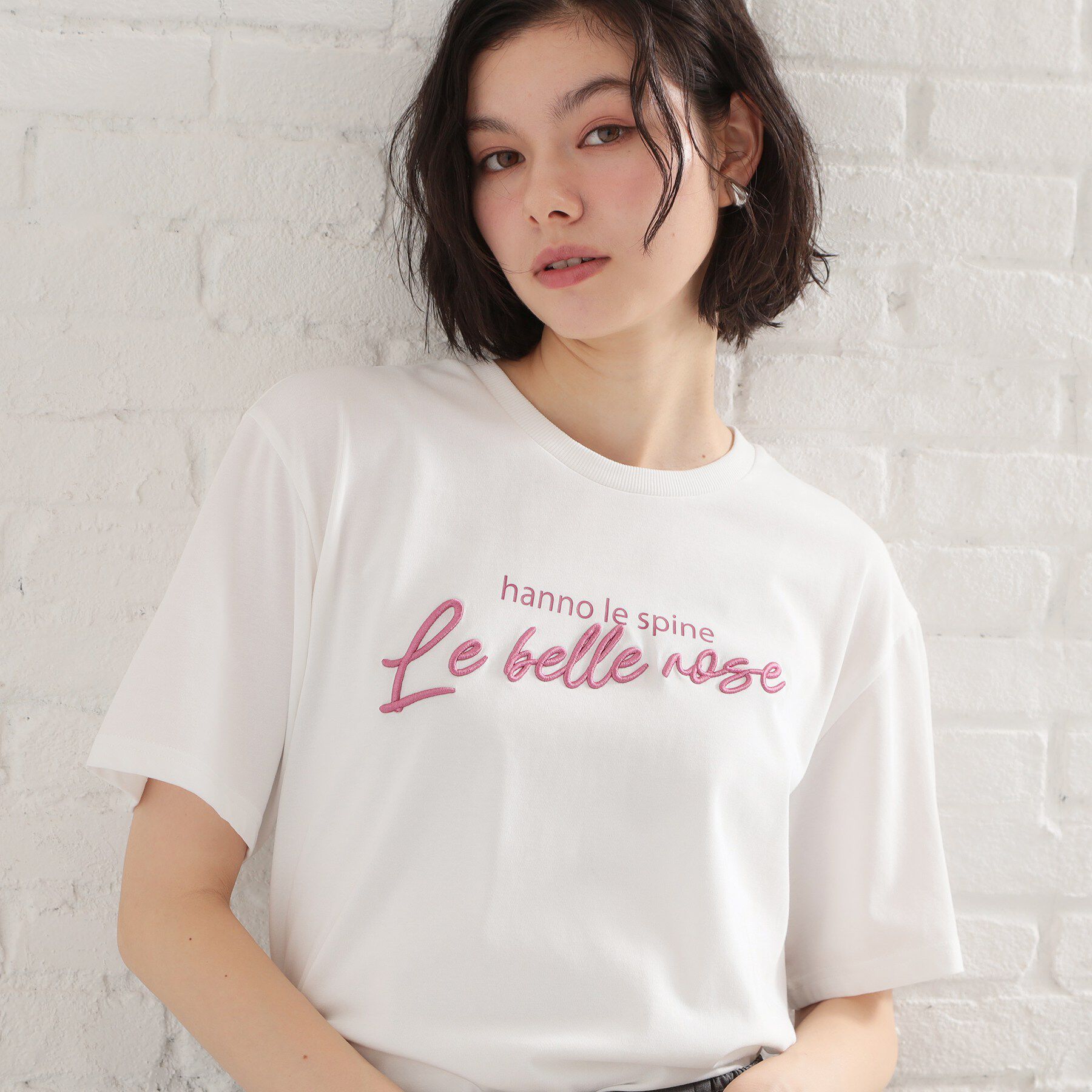 THE SHOP TK「【ひんやりさらさら】ロゴアソートクルーネックTシャツ」|Tシャツ・カットソー|オフホワイト(103