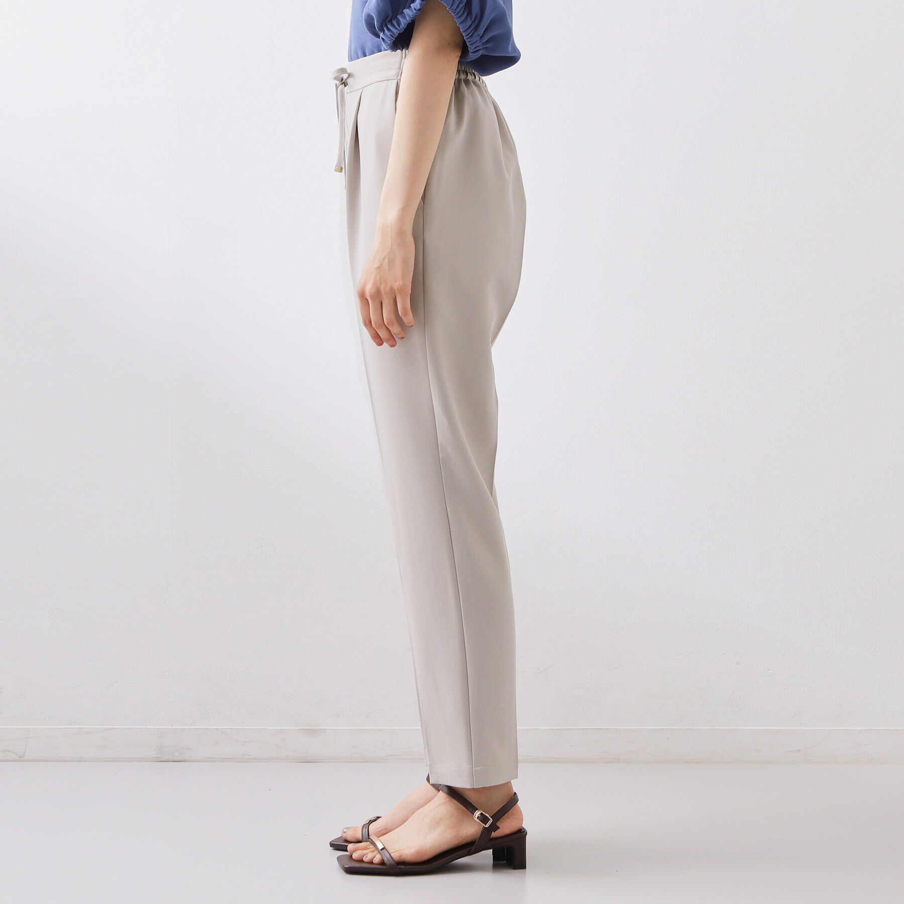 THE SHOP TK「麻調イージーテーパードパンツ」|その他|