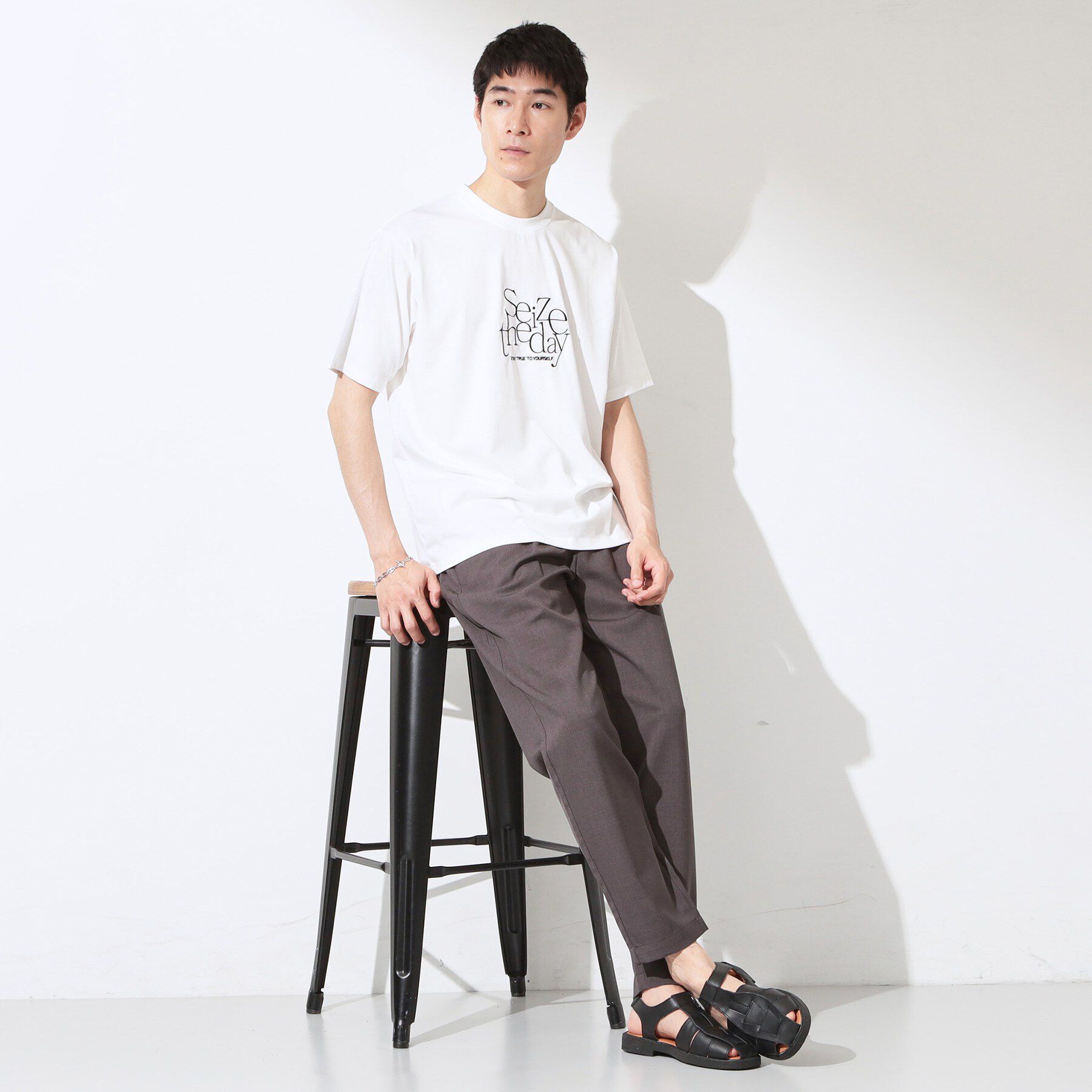 THE SHOP TK「COOLロゴ半袖Tシャツ 接触冷感／洗濯機OK」|Tシャツ・カットソー|