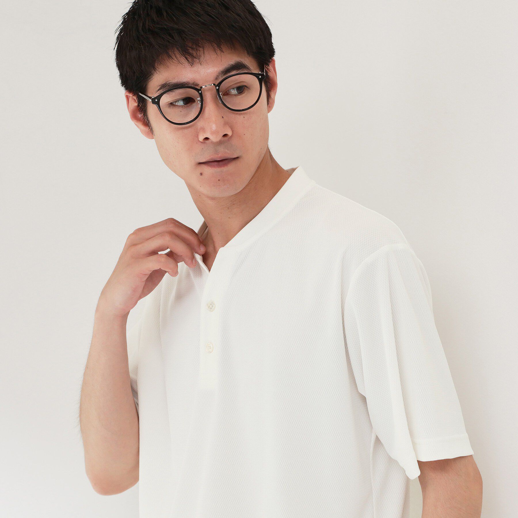 THE SHOP TK「【サラッと軽い着心地に。】BO-NO HENLEY TEE/ボーノヘンリーネック Tシャツ　吸水速乾」|Tシャツ・カットソー|