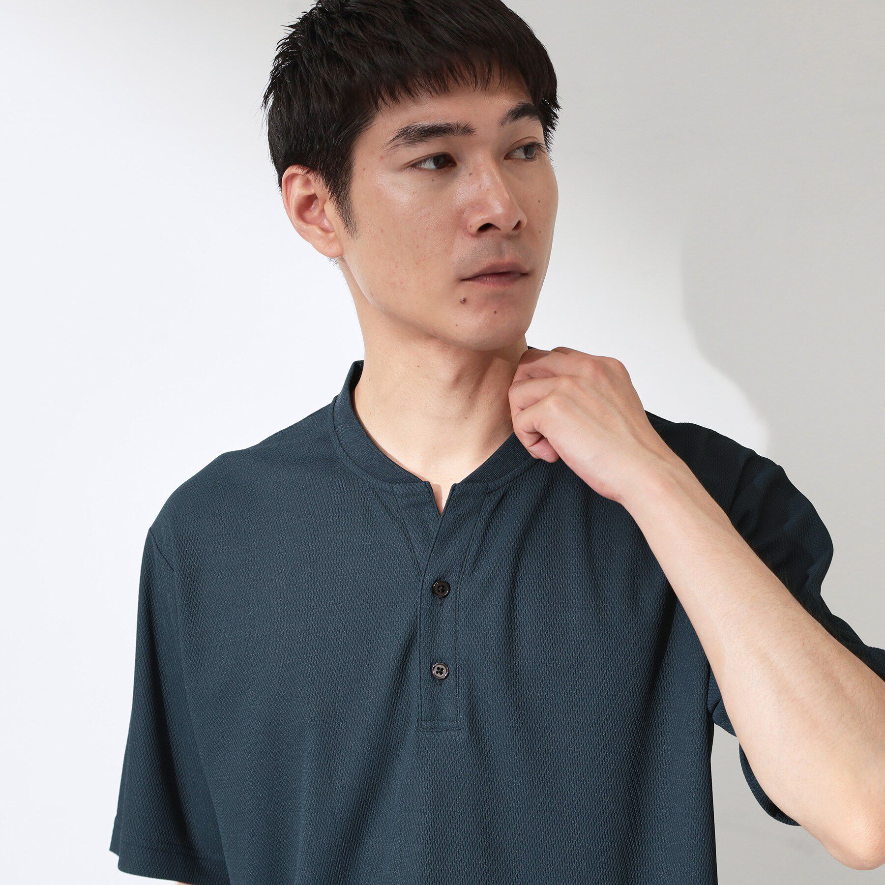 THE SHOP TK「【サラッと軽い着心地に。】BO-NO HENLEY TEE/ボーノヘンリーネック Tシャツ　吸水速乾」|Tシャツ・カットソー|