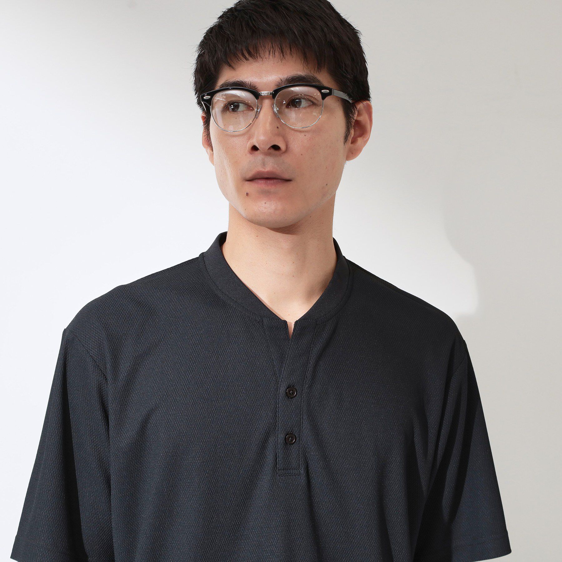 THE SHOP TK「【サラッと軽い着心地に。】BO-NO HENLEY TEE/ボーノヘンリーネック Tシャツ　吸水速乾」|Tシャツ・カットソー|