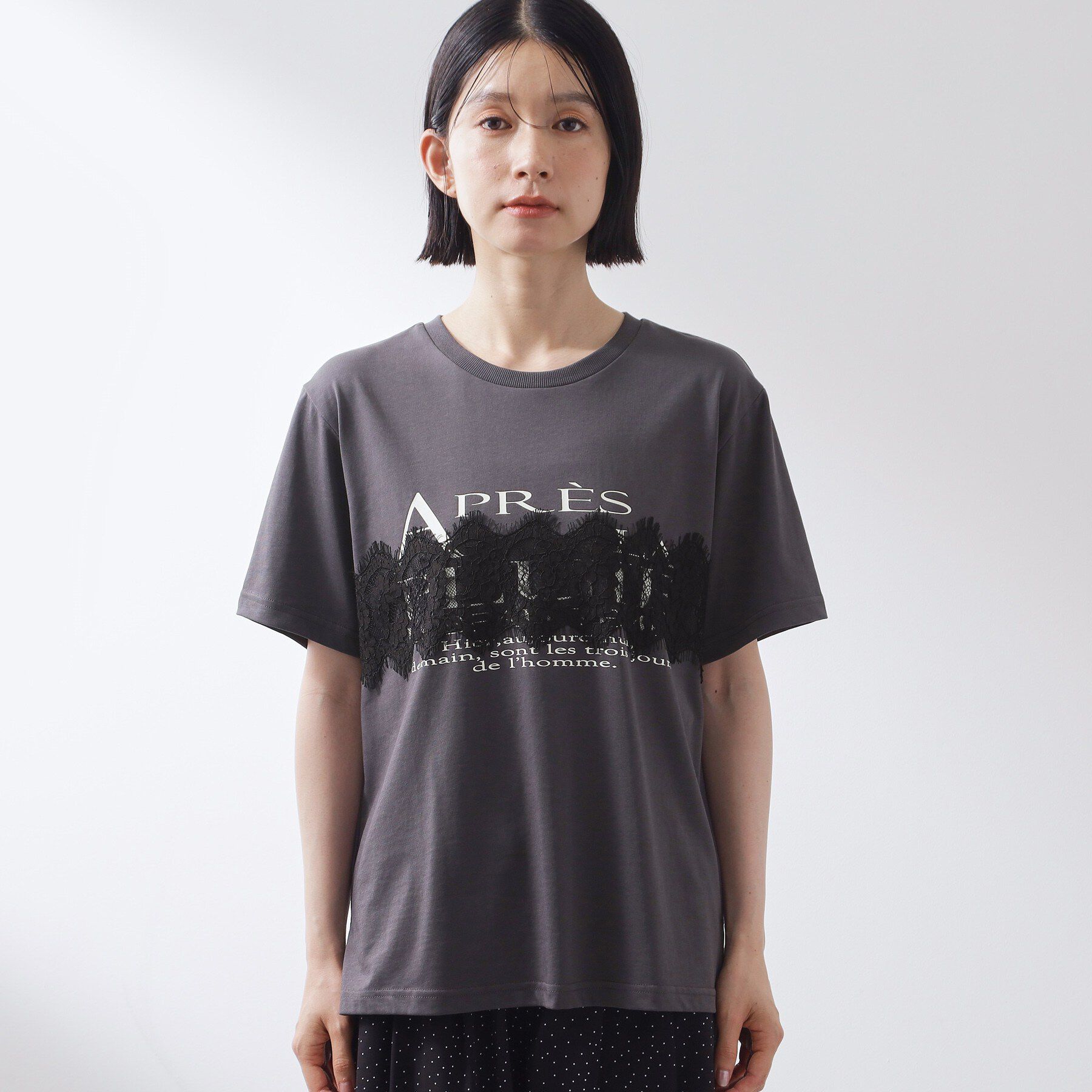 THE SHOP TK「【ひんやり/吸水速乾】ロゴレースカバーリングTシャツ」|Tシャツ・カットソー|