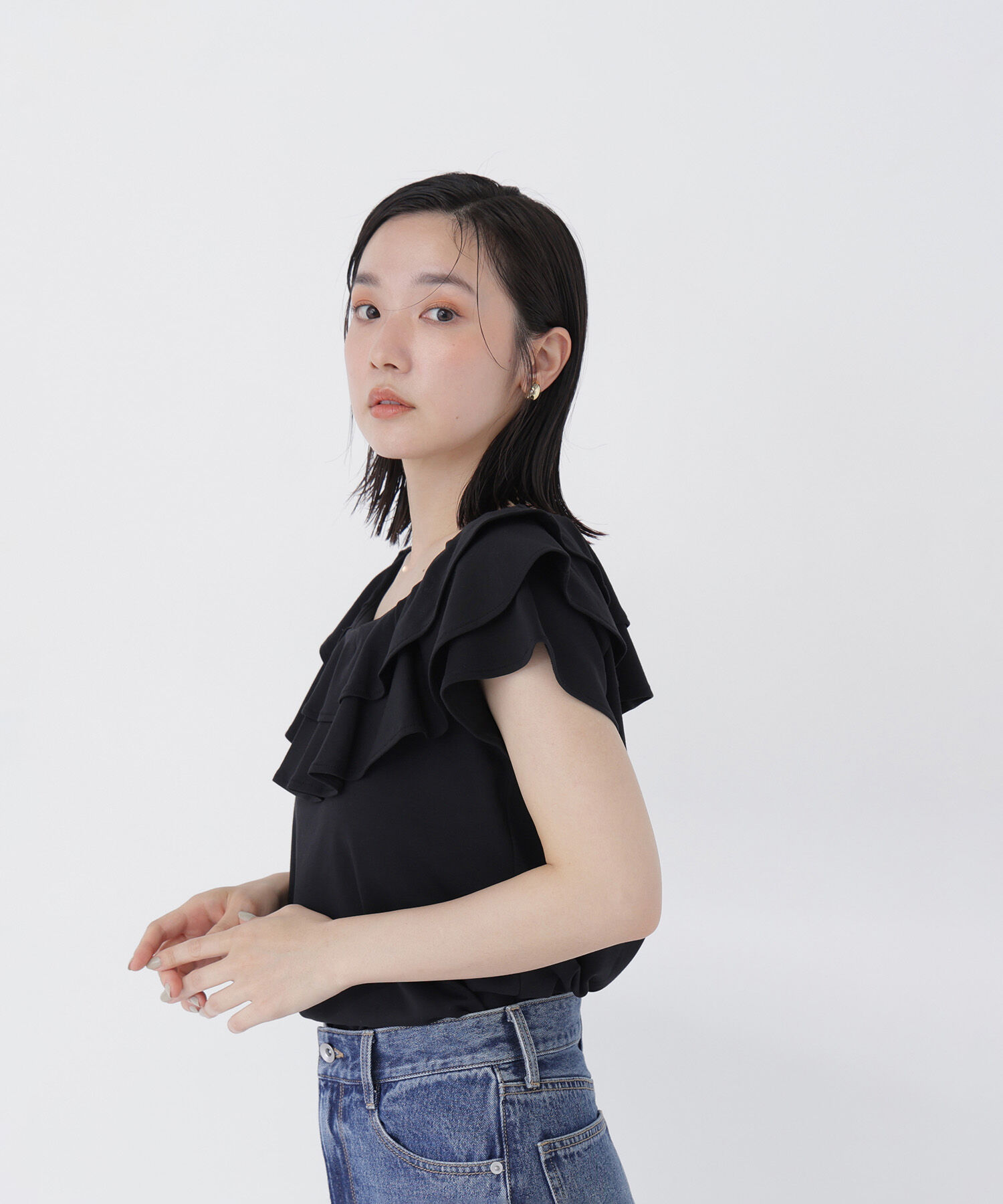  「ラッフルカットソー」|Tシャツ・カットソー|