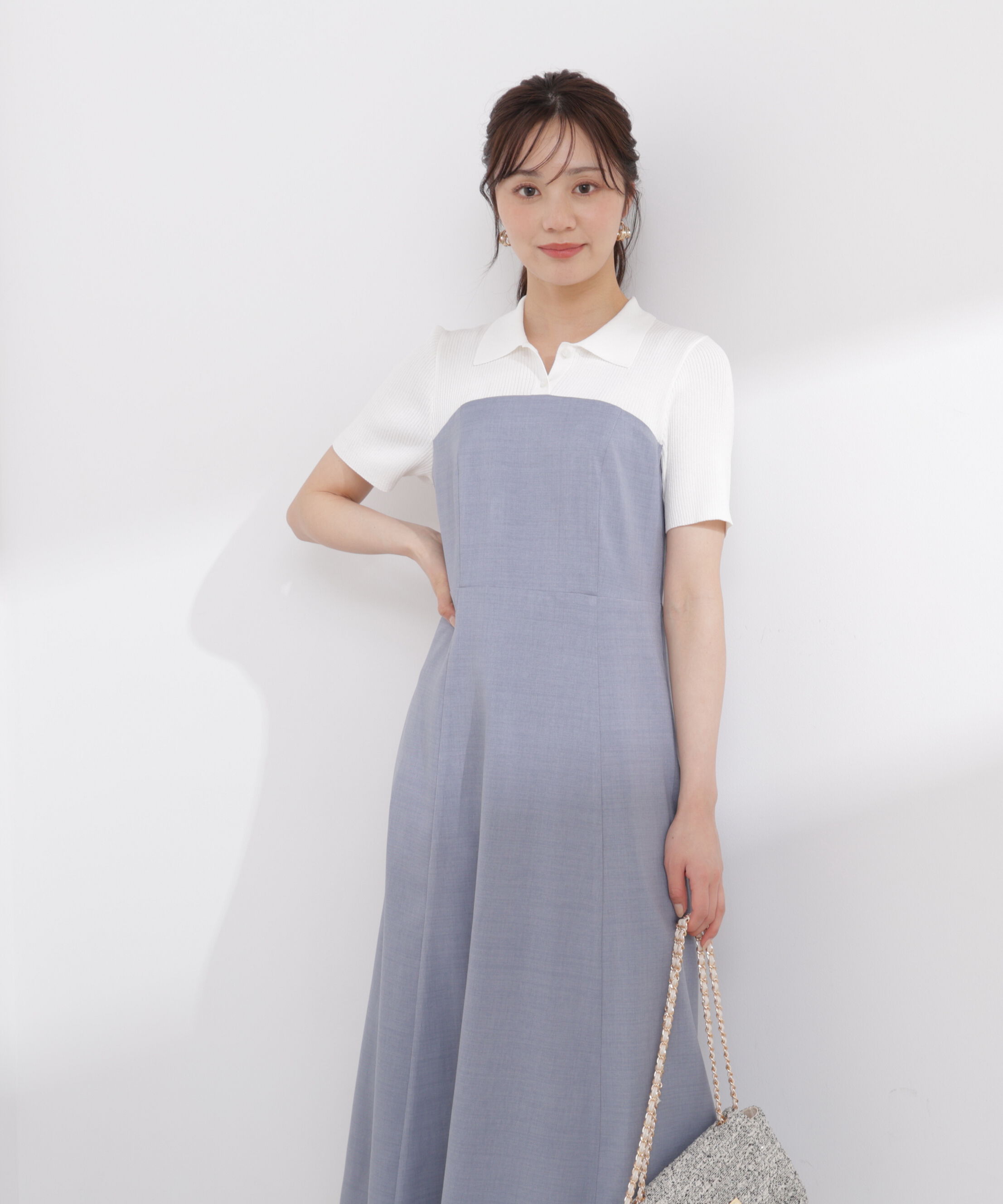PROPORTION BODY DRESSING「ポロカラードッキングワンピース 26SS」|ワンピース|