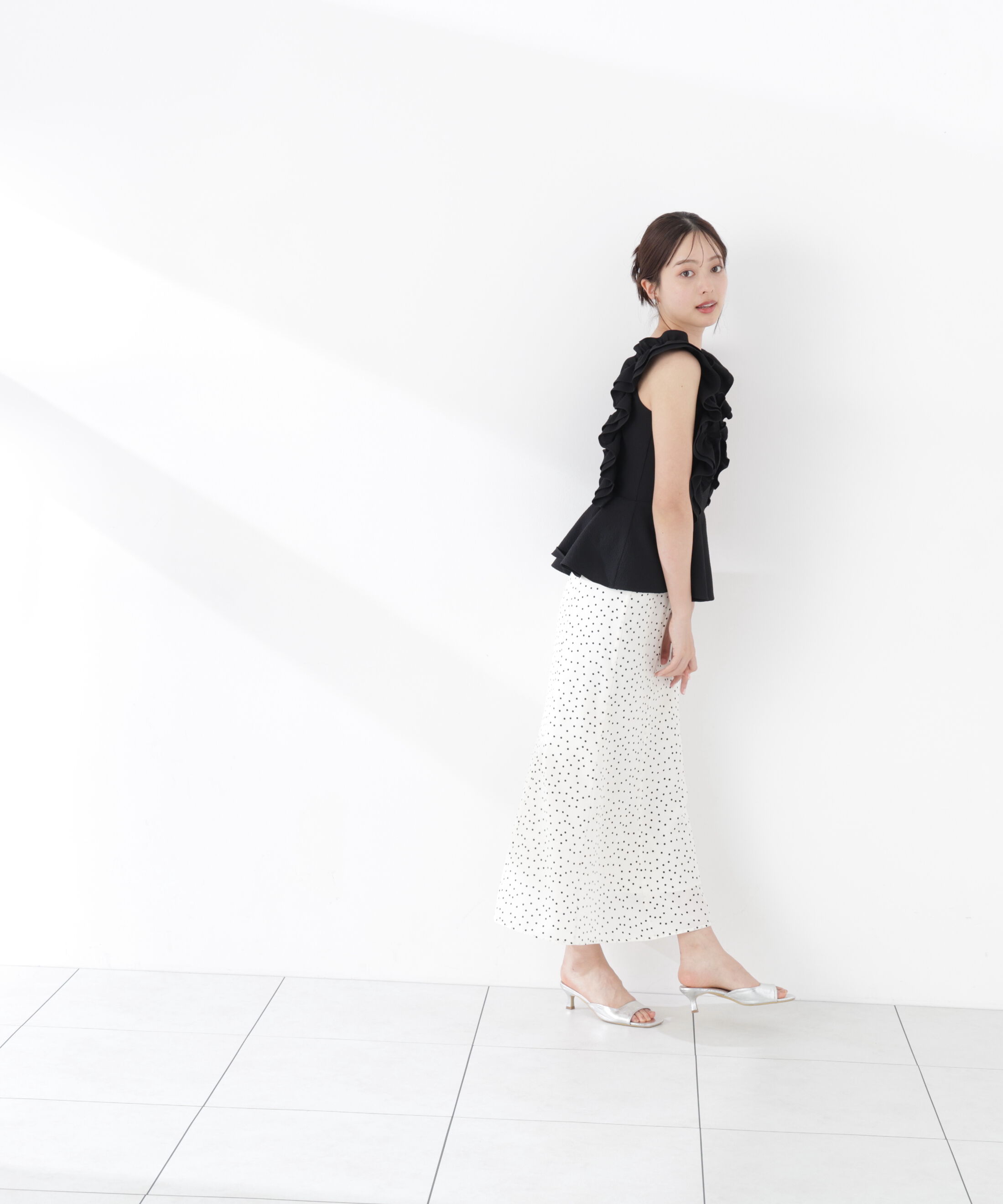 PROPORTION BODY DRESSING「＜青島心さん着用＞ドット柄マーメイドスカート」|スカート|