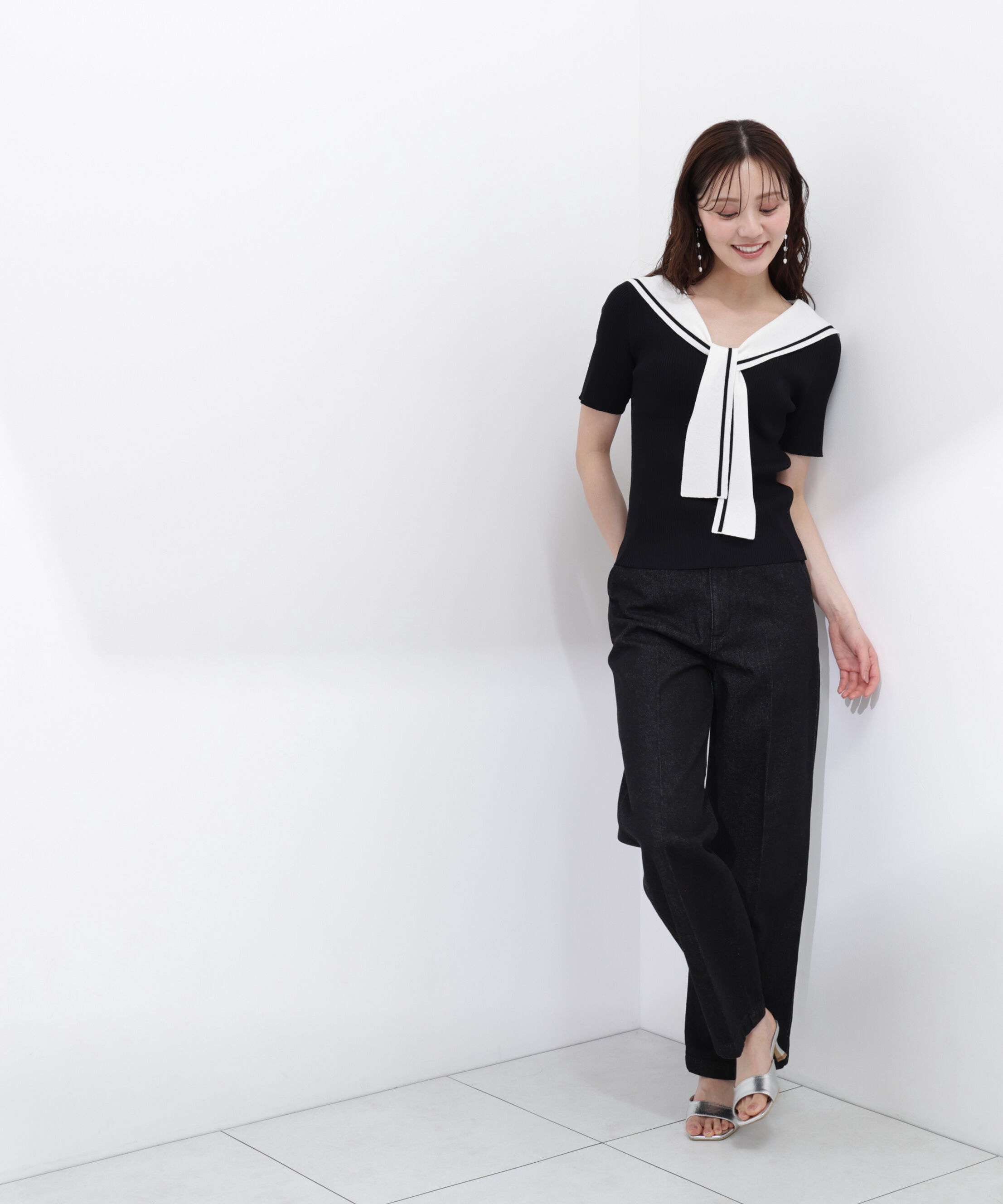 PROPORTION BODY DRESSING「セーラーカラーニットトップス」|ニット・セーター|