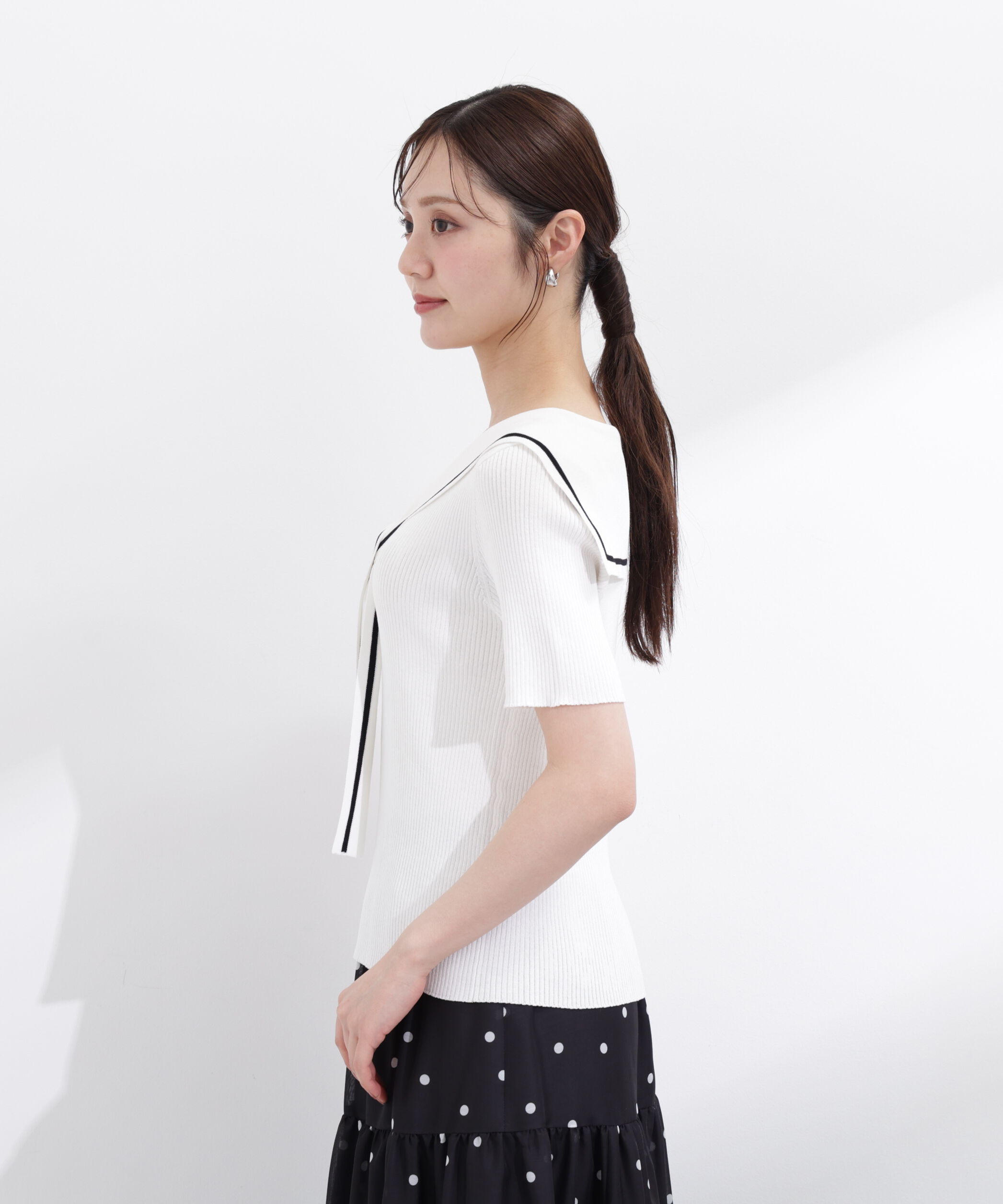 PROPORTION BODY DRESSING「セーラーカラーニットトップス」|ニット・セーター|